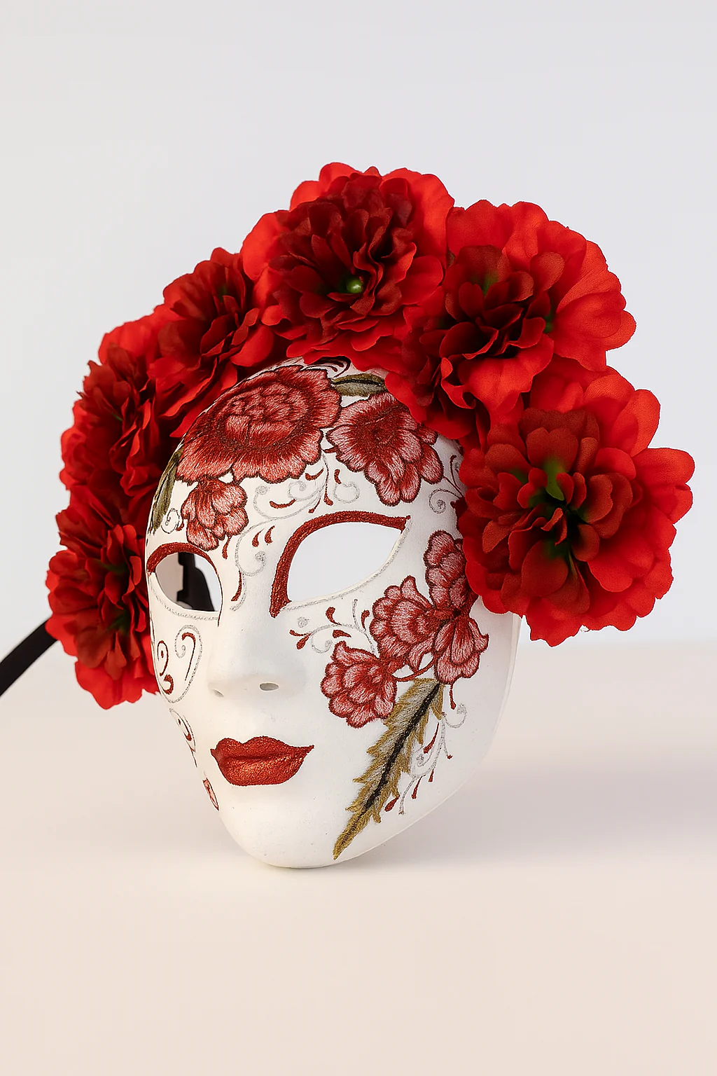 Amor Eterno – Day of the Dead Rose Skull Mask