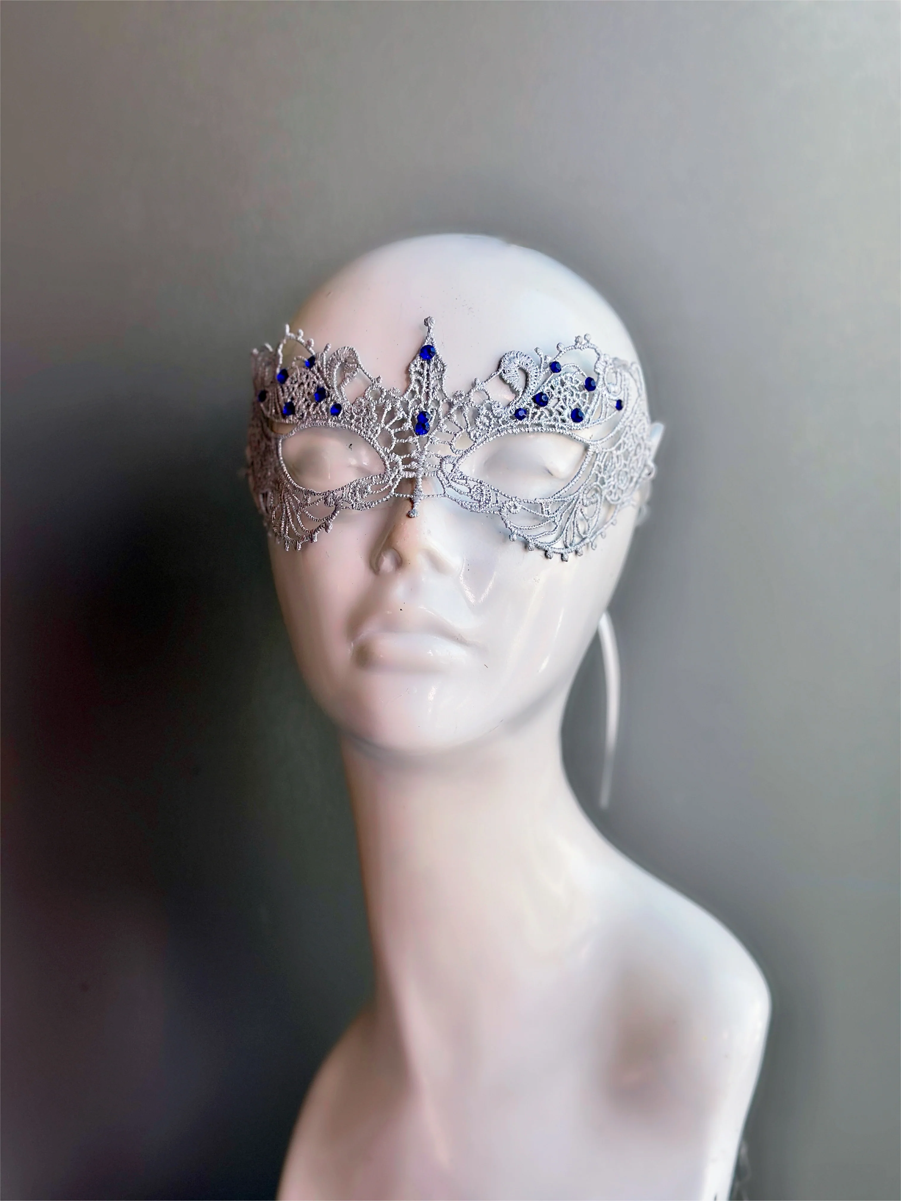 Ana Lace Mask - Silver - Image 2