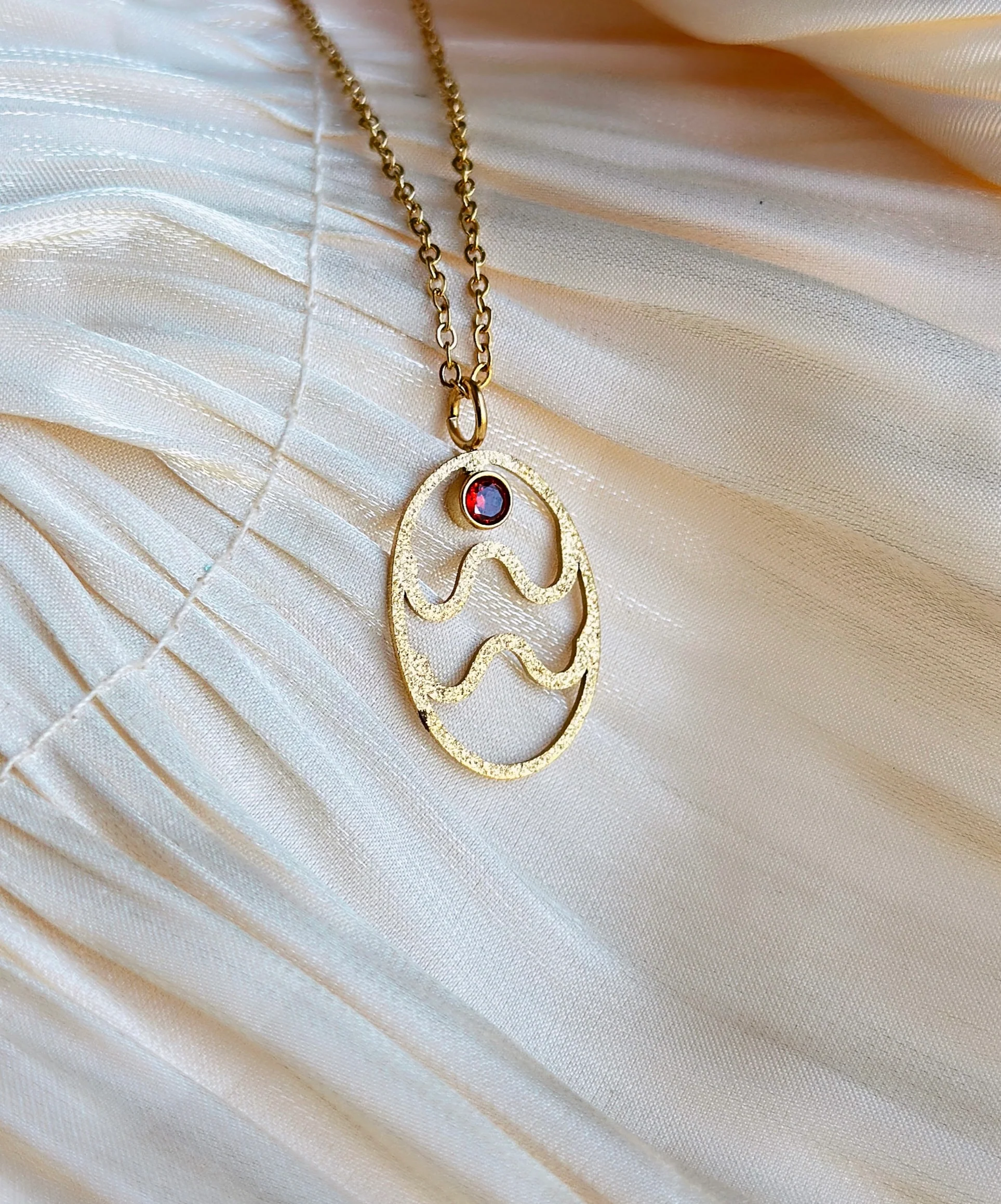 Aquarius - Zodiac Necklace (Gold) - Image 2