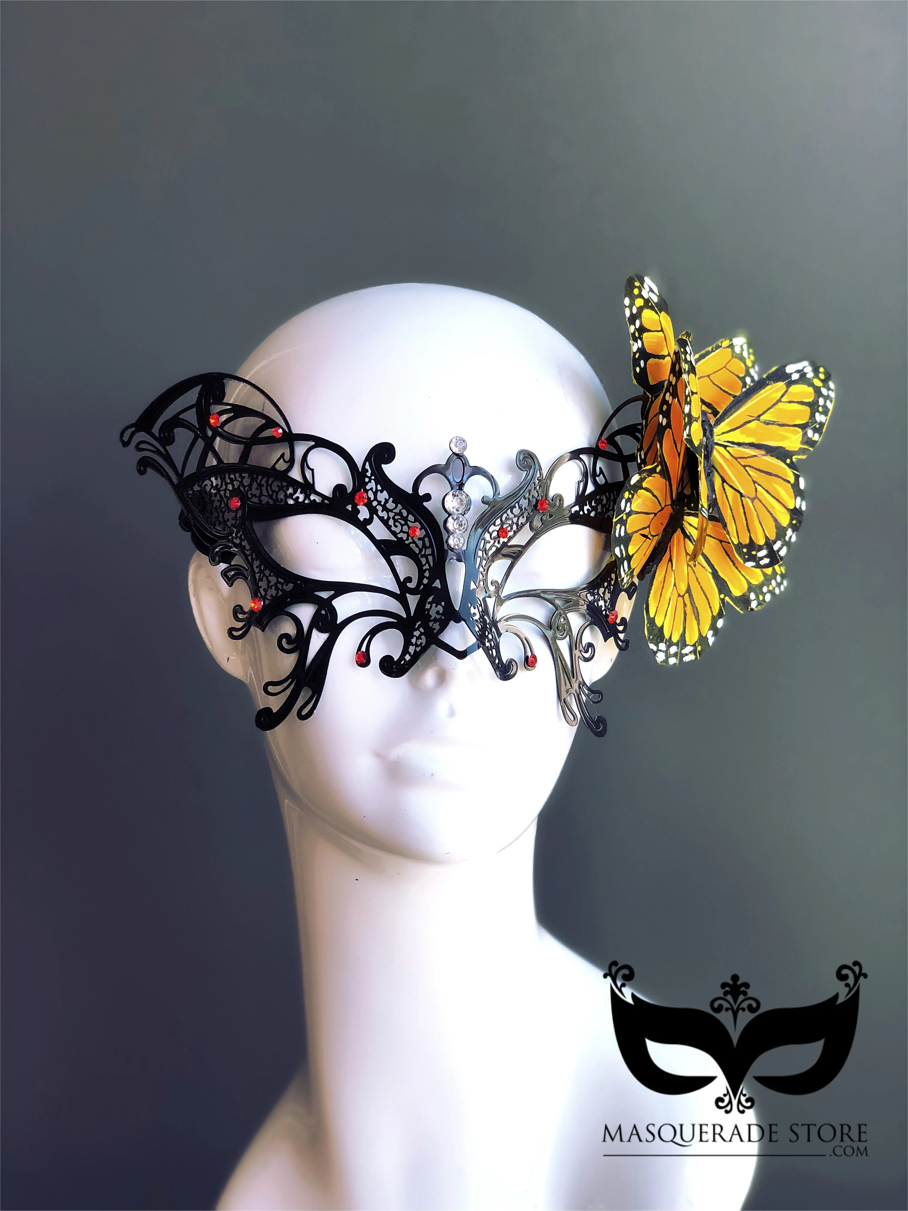 Midnight Black Monarch – Butterfly Mask