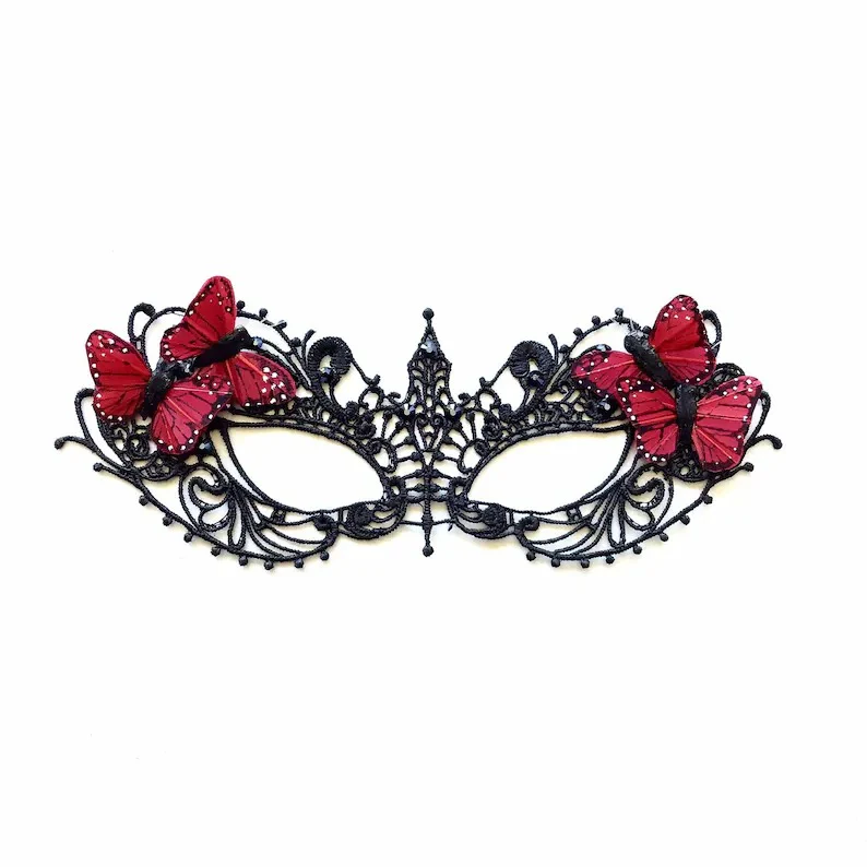Ana Black Lace - Butterfly  Mask - Image 4