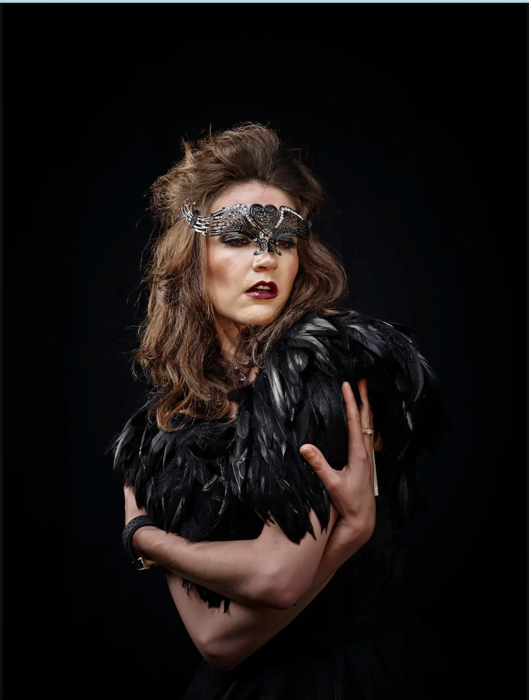 Black Feather Cape - Viking Warrior - Image 2
