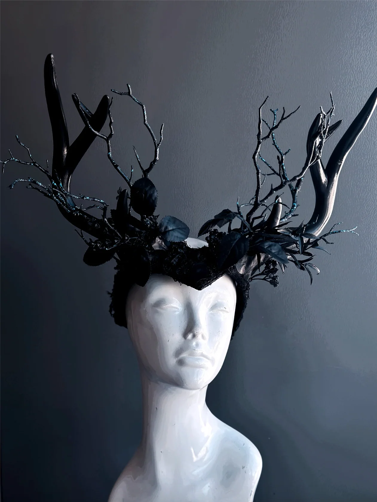 Deer Antler Headdress - Black Forest