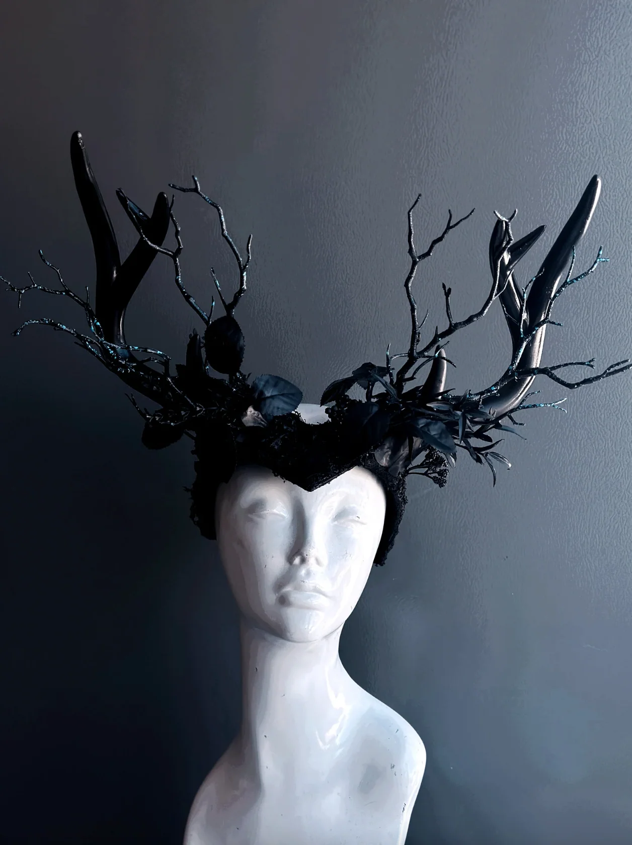 Deer Antler Headdress - Black Forest - Image 7