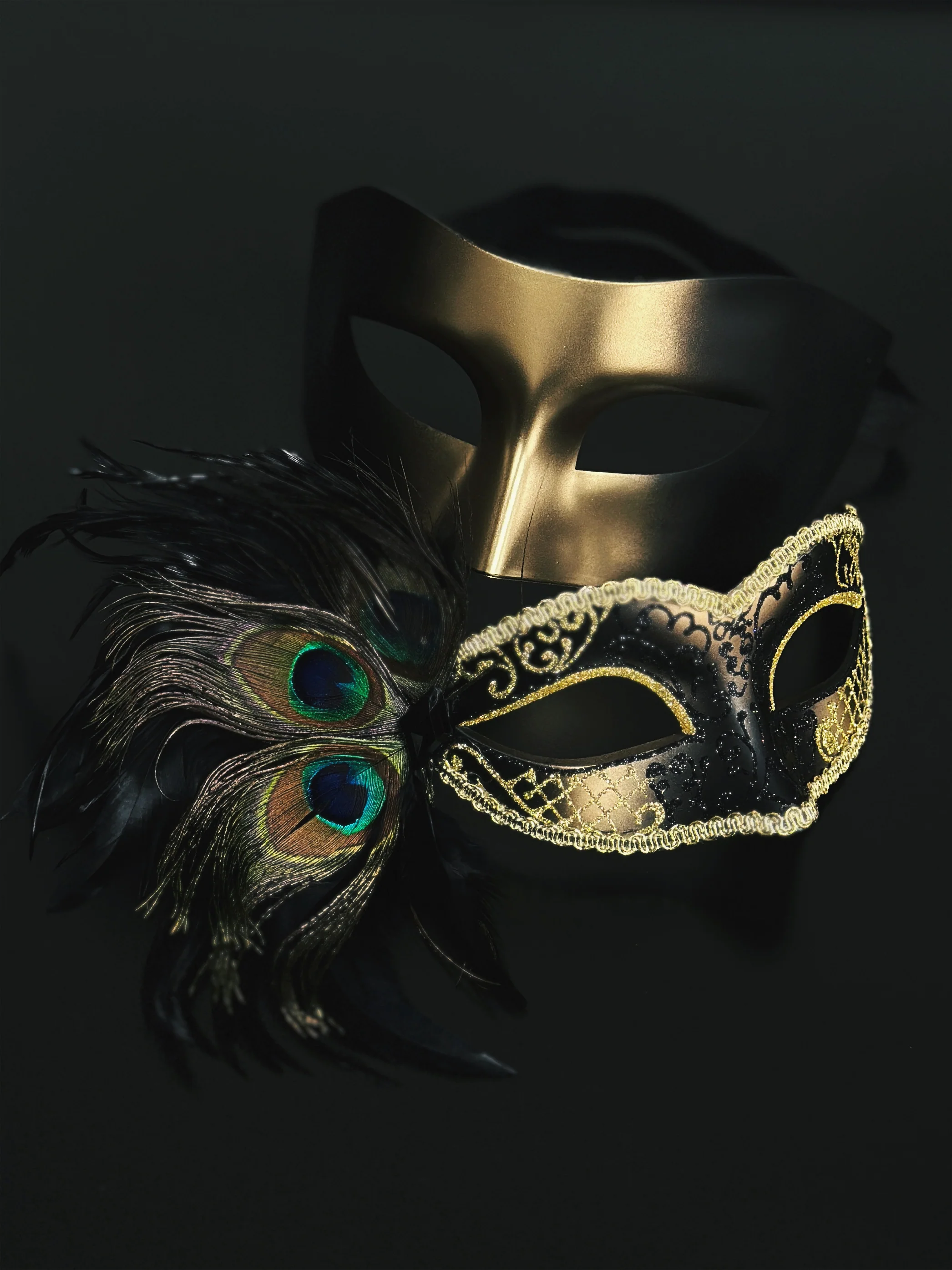 Golden Serenade - Peacock feathers Pair - Image 2
