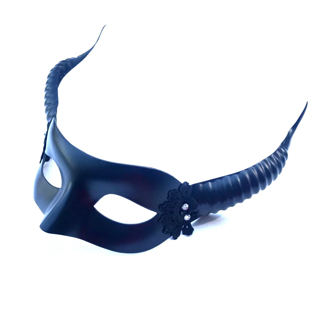 Black Malevolent Horned Mask - Image 2