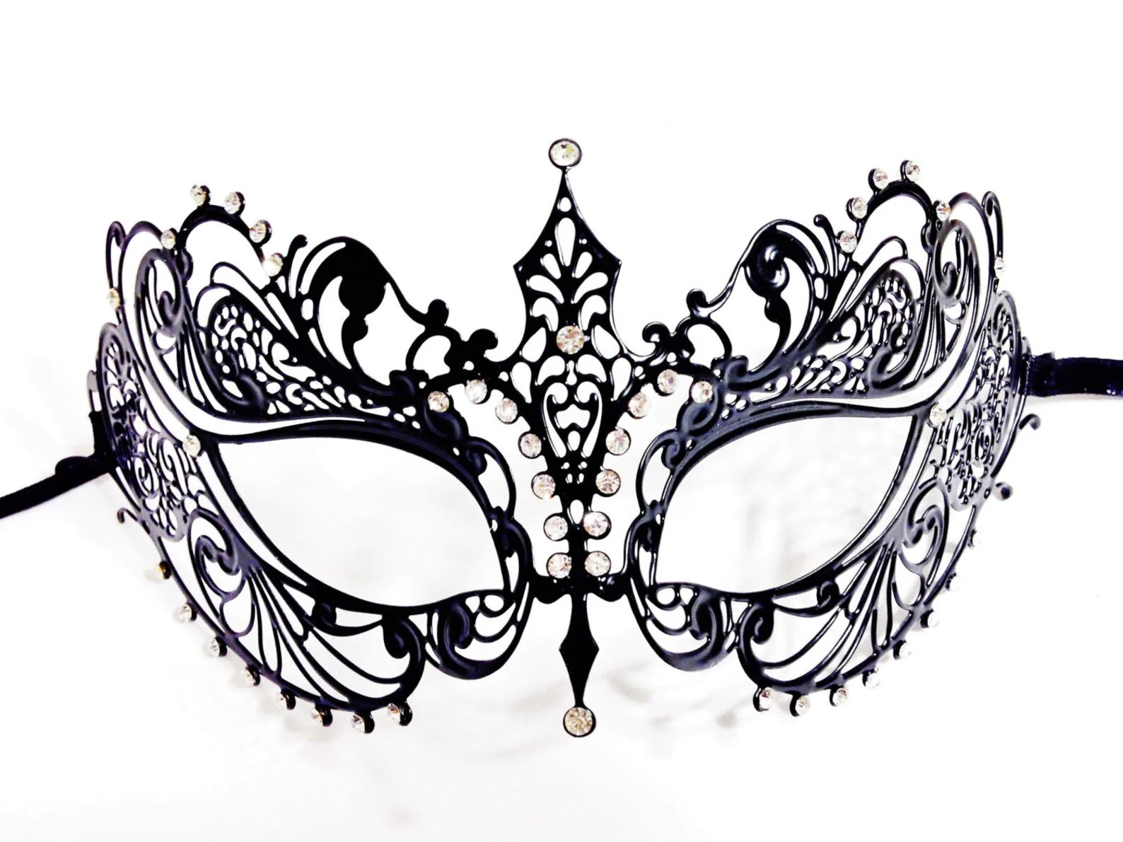 Ana Metal Mask -  Black Crystal - Image 2