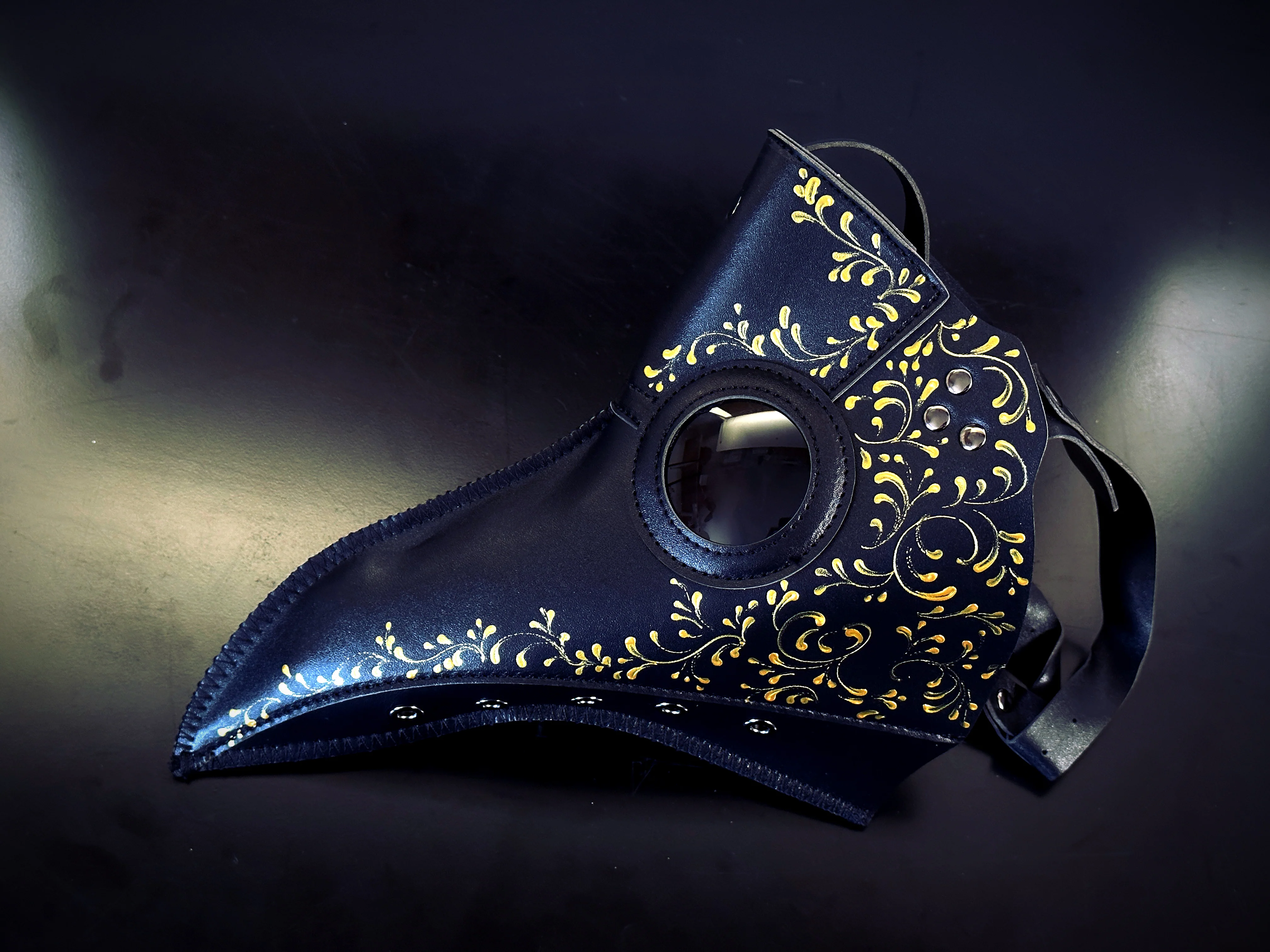 Vegan Leather Plague - Black/Yellow Gold - Image 3