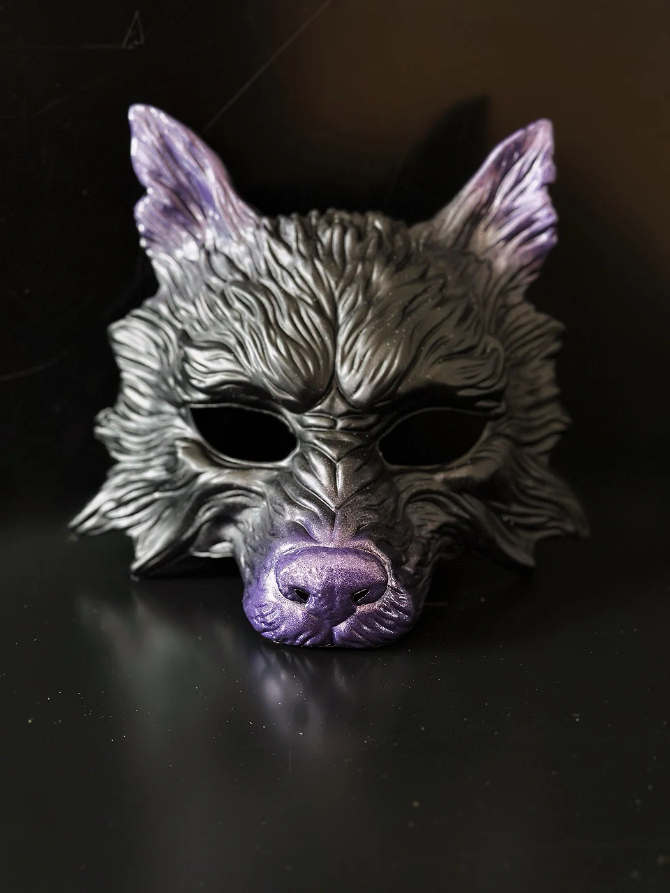 Werewolf Mask  –  Black/Purple