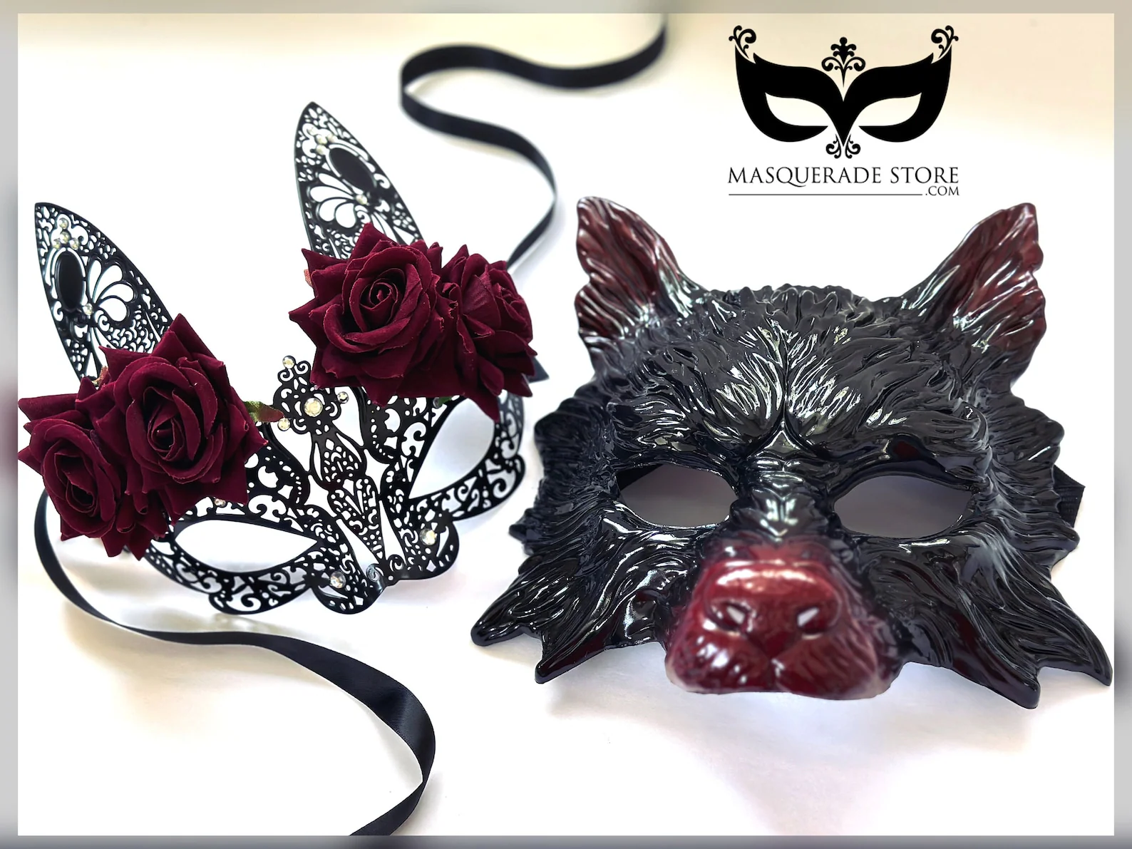Wolf & Bunny Rose Masks