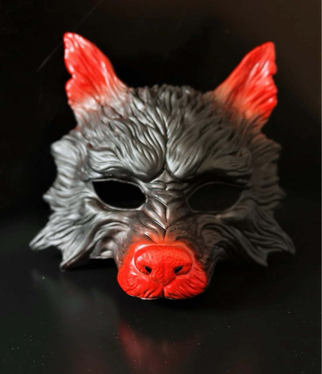 Werewolf Mask - Red and Black - Image 2
