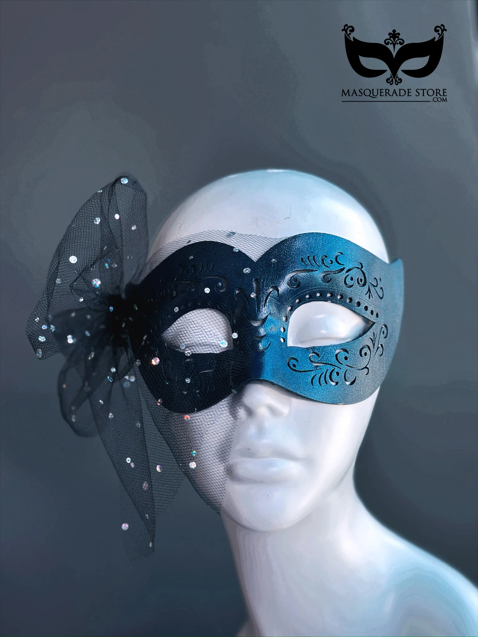 Midnight Bow – Masquerade Mask - Image 3