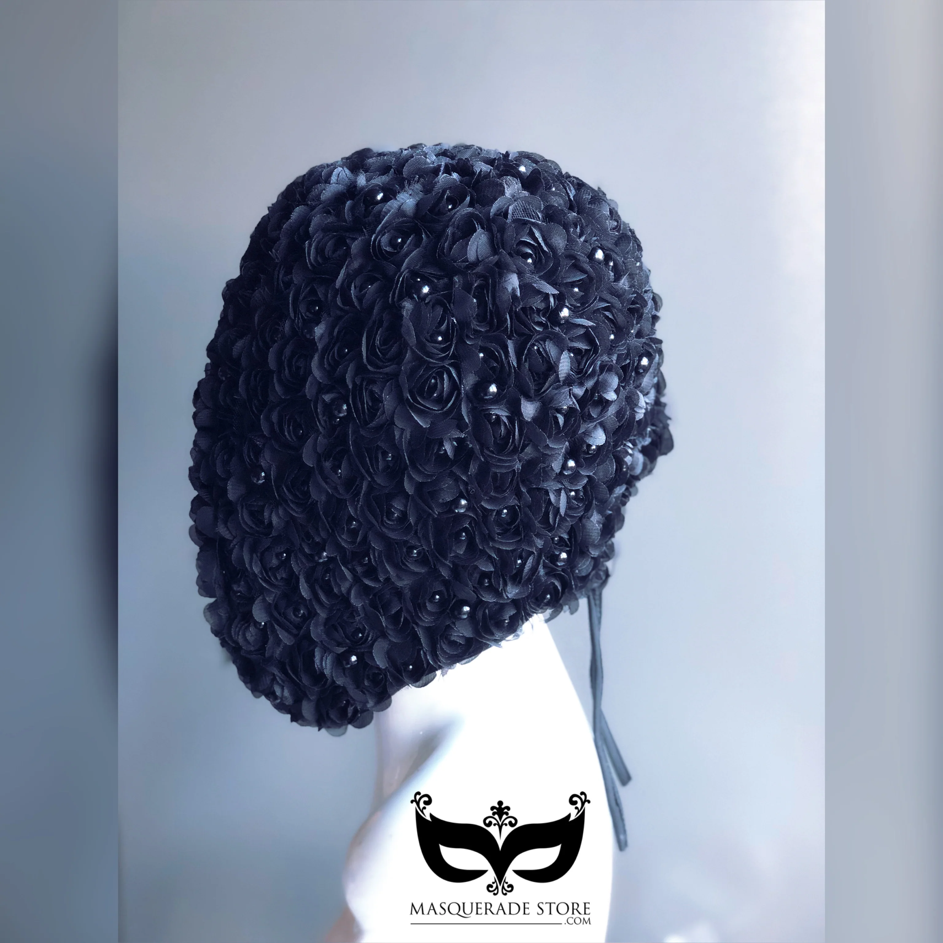 Black Roses & Pearls Full Face Mask - Image 3