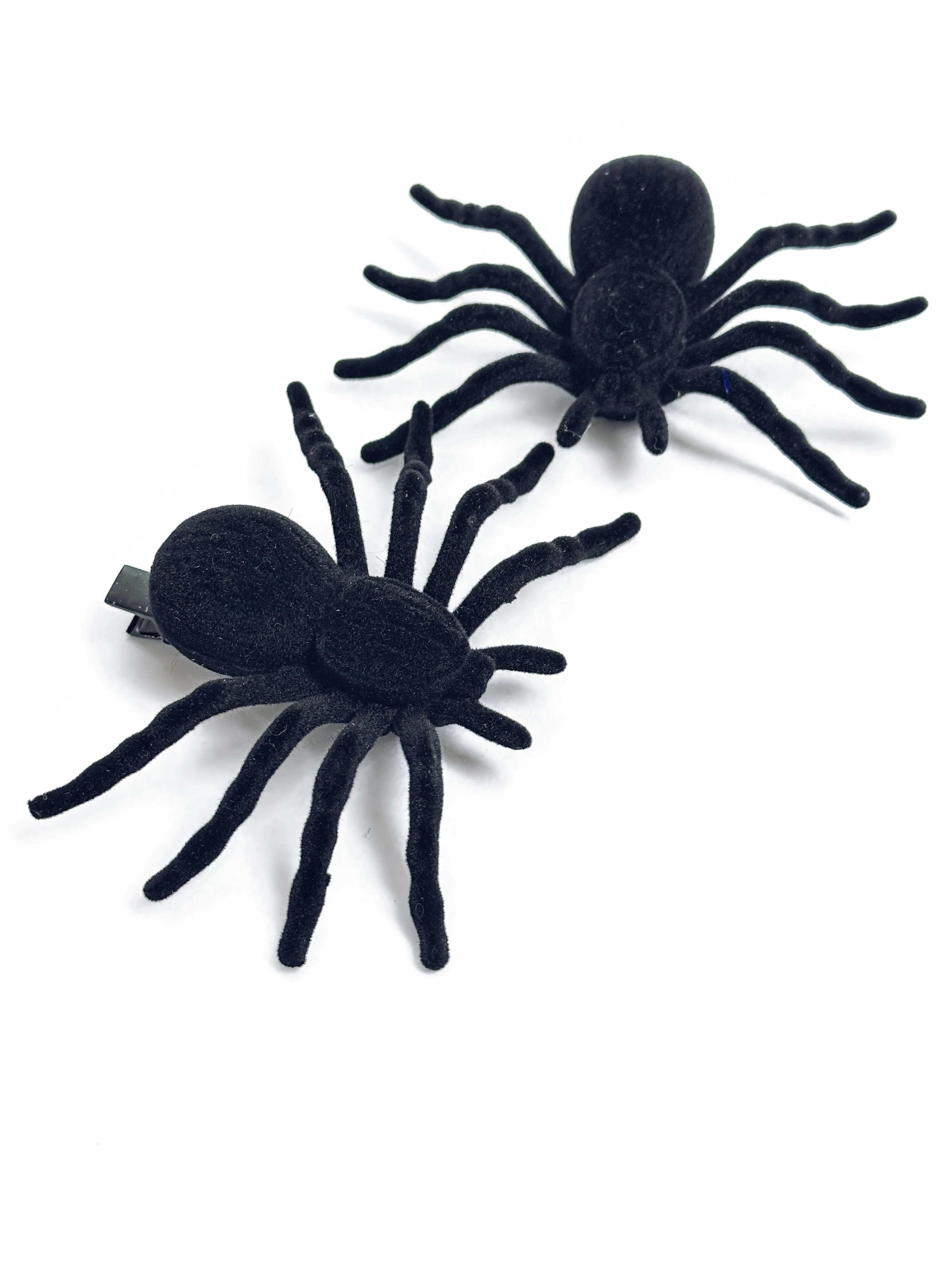 Spider Hair Clip Pair - Black