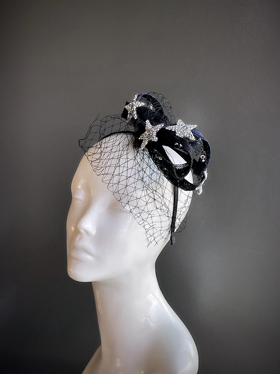 Starlit Veil Fascinator - Image 2