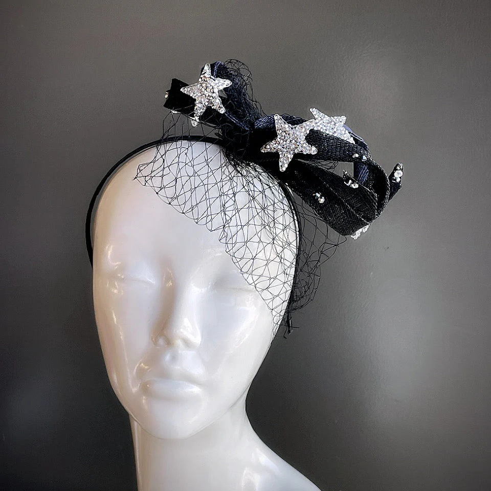 Starlit Veil Fascinator - Image 3