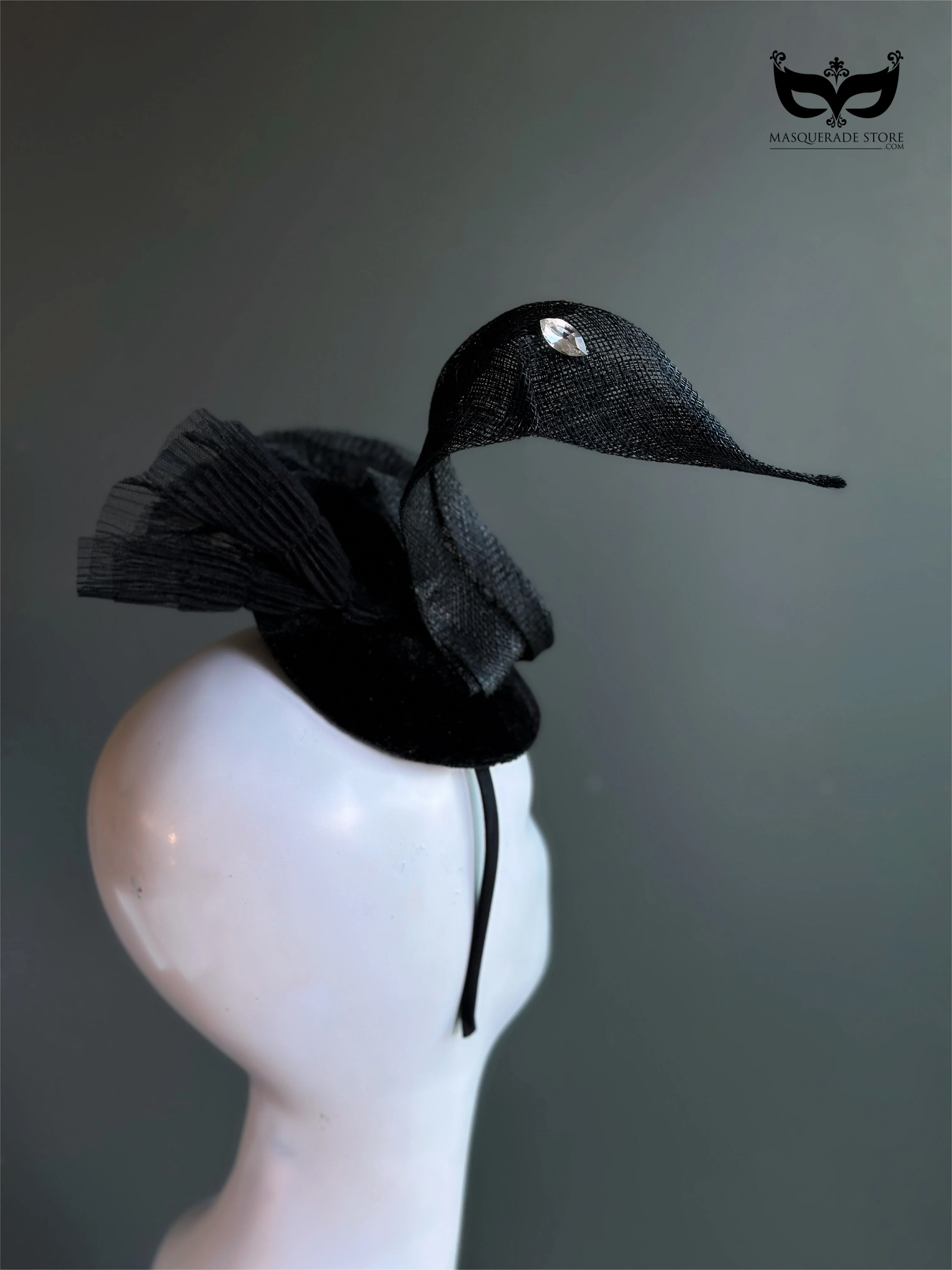 Black Swan Fascinator Headband - Image 3