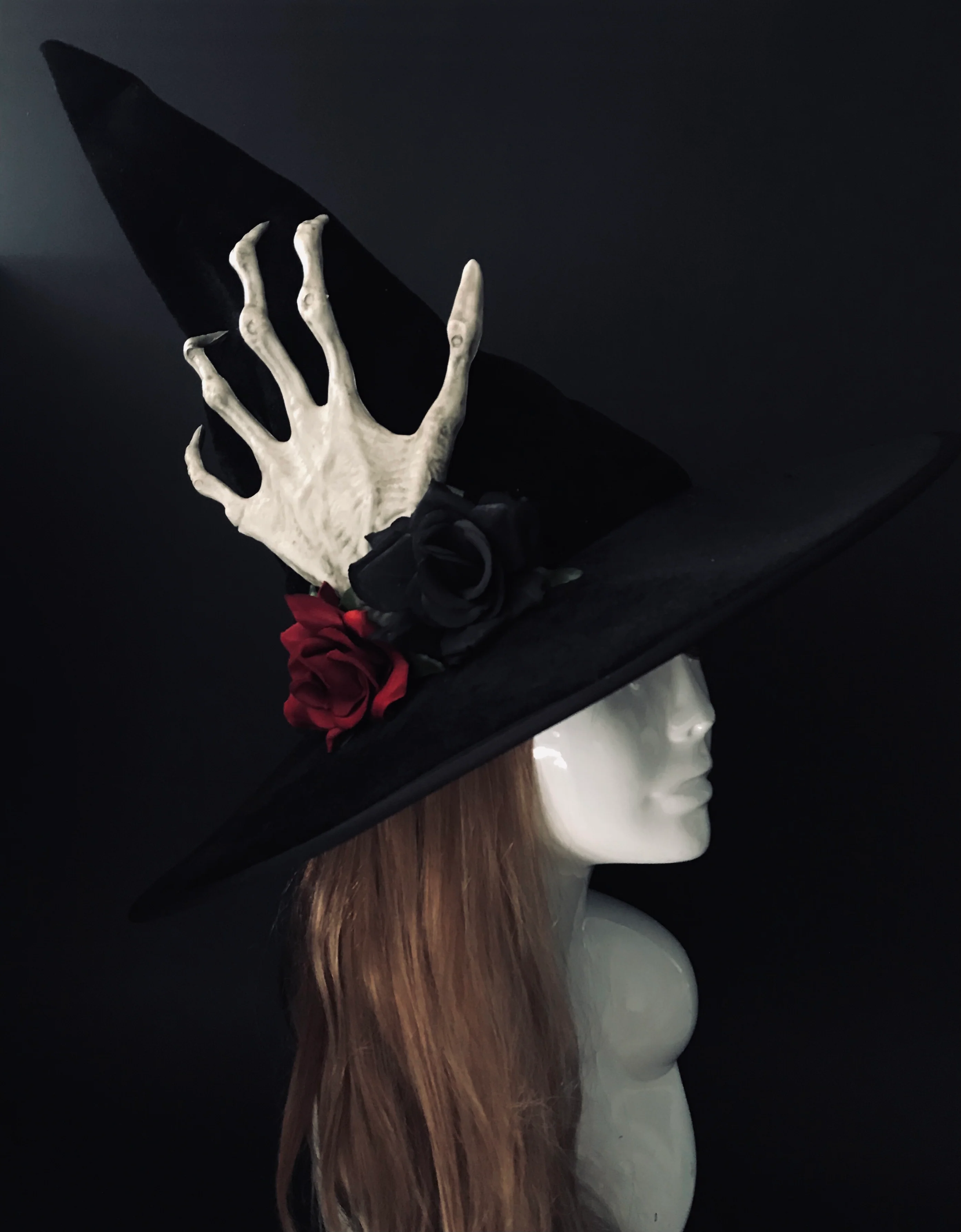 Black Witch Hat - Skull Hand - Image 2