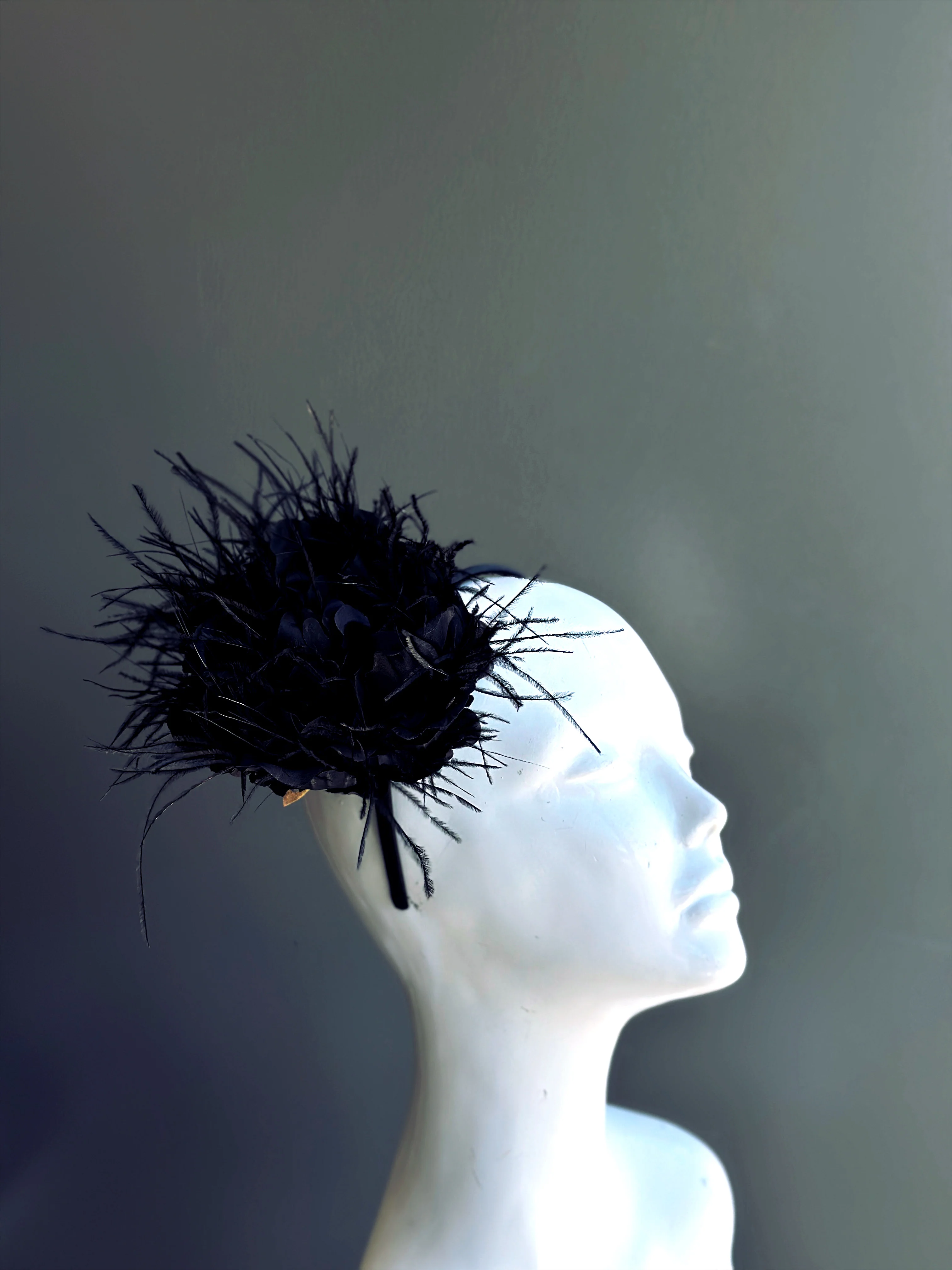 Rosabelle – Black Fascinator Hat - Image 2