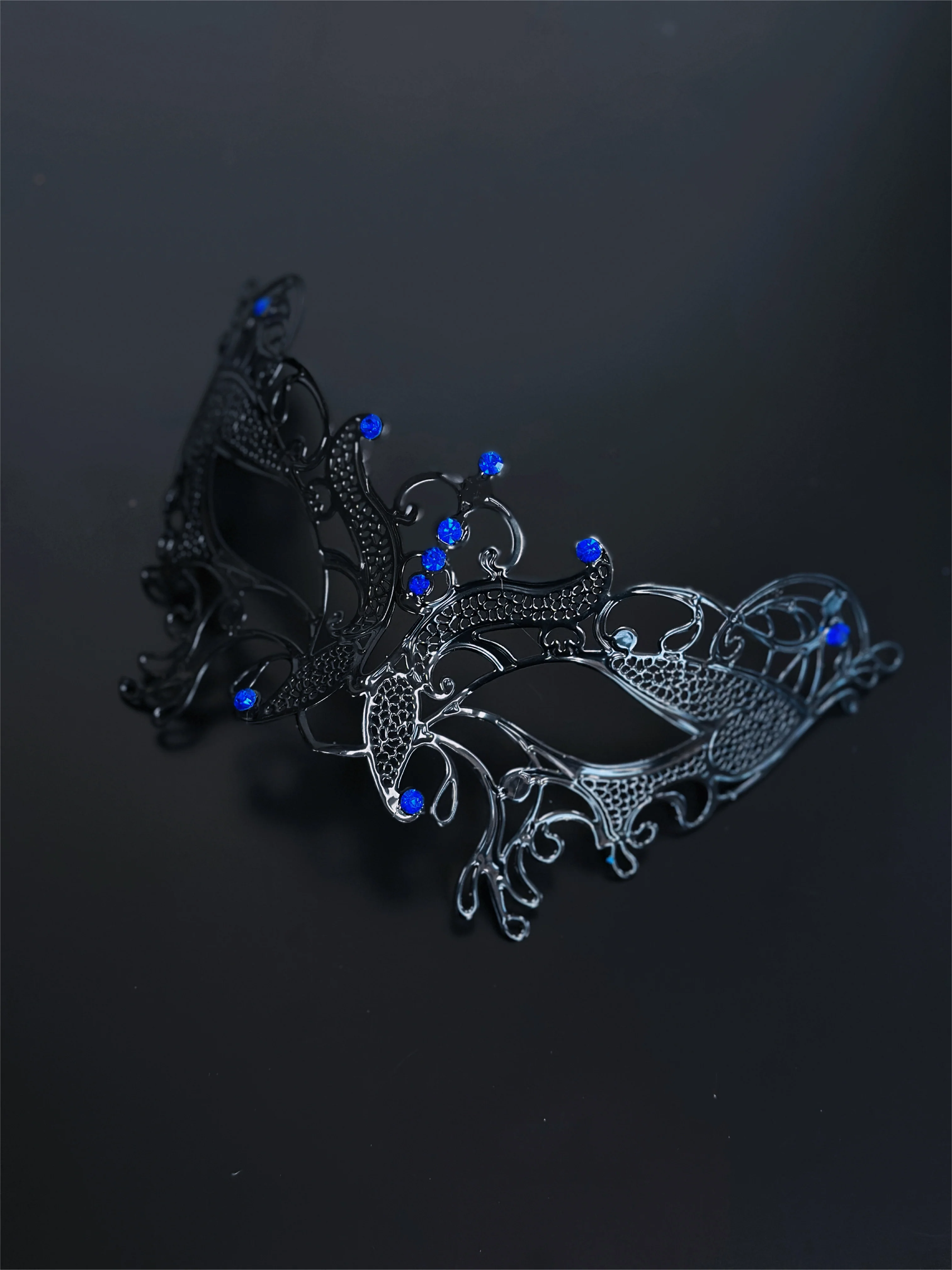 Butterfly Metal Mask- Black - Image 2
