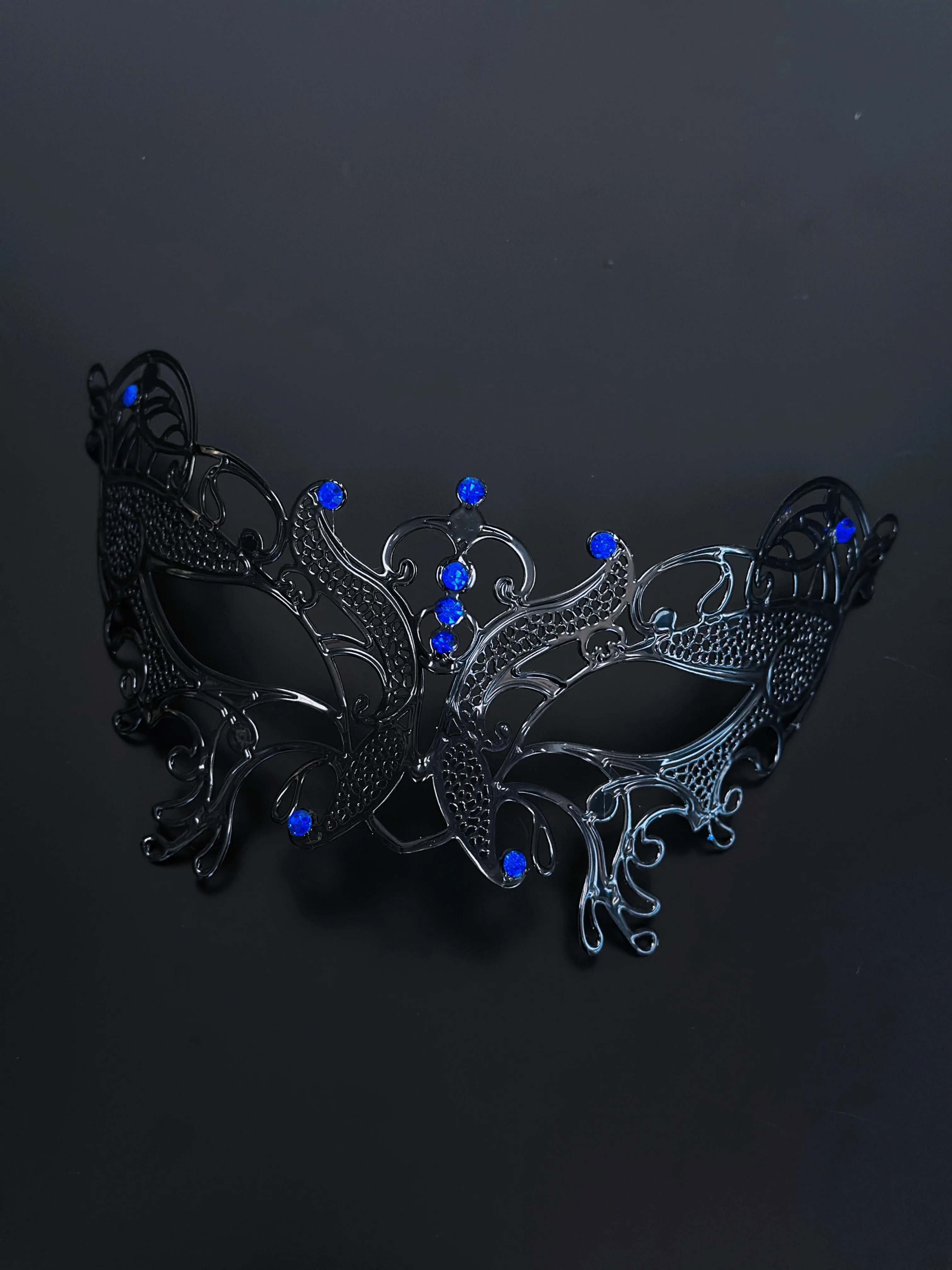 Butterfly Metal Mask- Black - Image 3