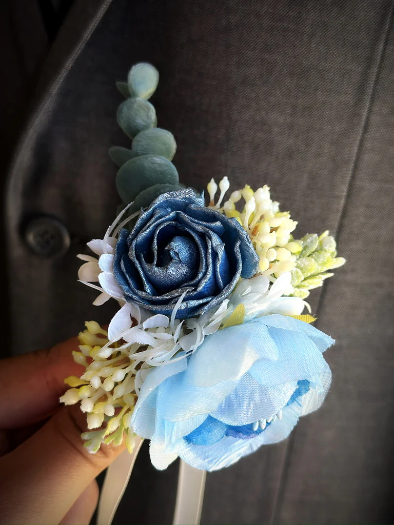 Blue Bloom - Boutonniere & Corsage - Image 3