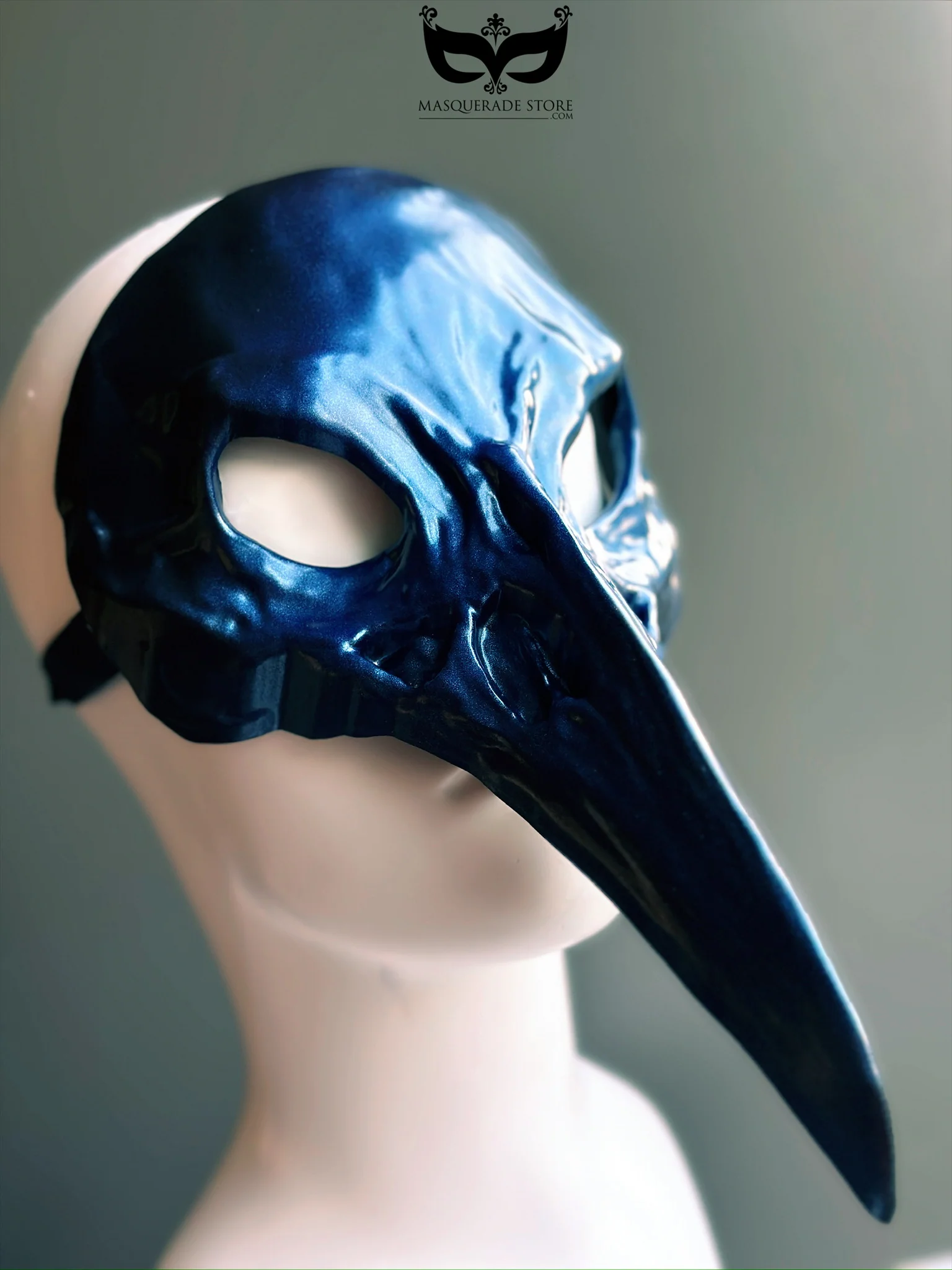 Midnight Curator - Blue Plague Crow Skull Mask - Image 3