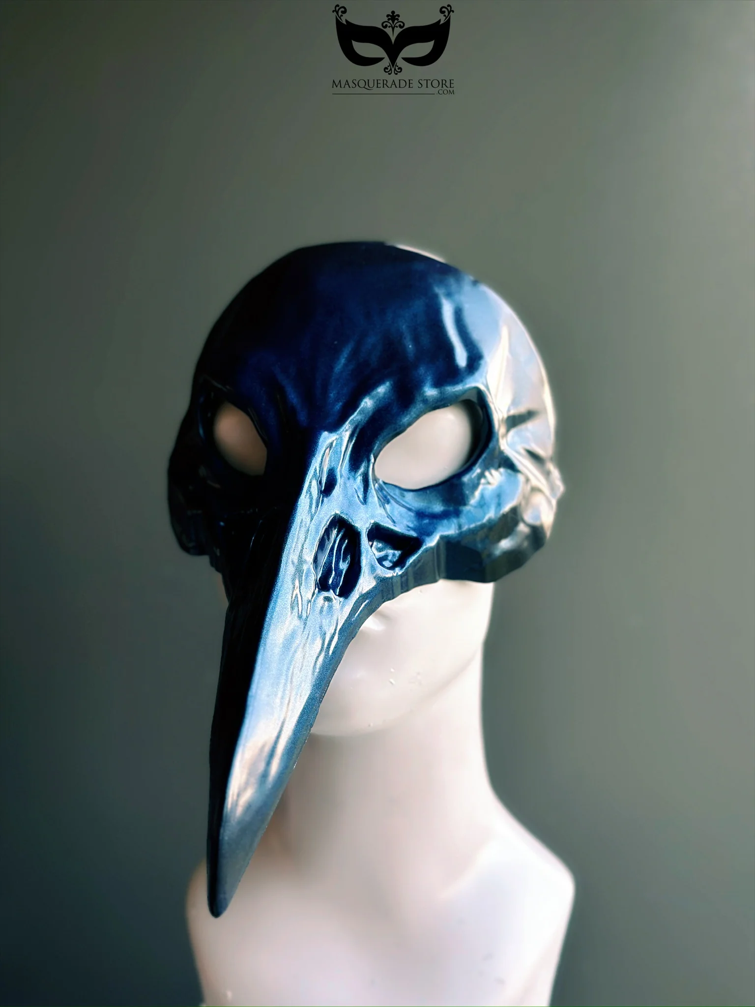 Midnight Curator - Blue Plague Crow Skull Mask - Image 5