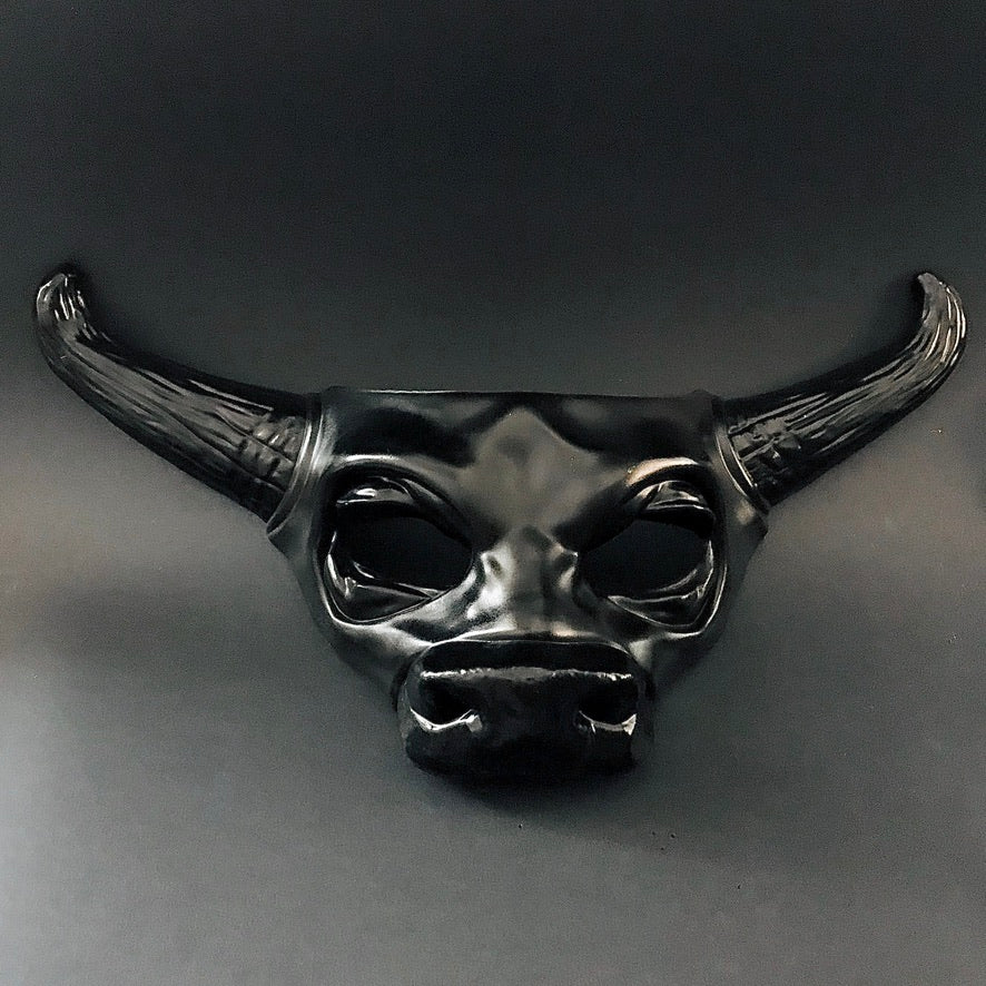 Bull Horn Animal Mask - Black - Image 2