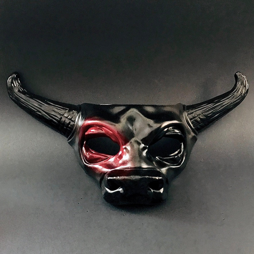 Bull Horn Animal Mask - Black - Image 3