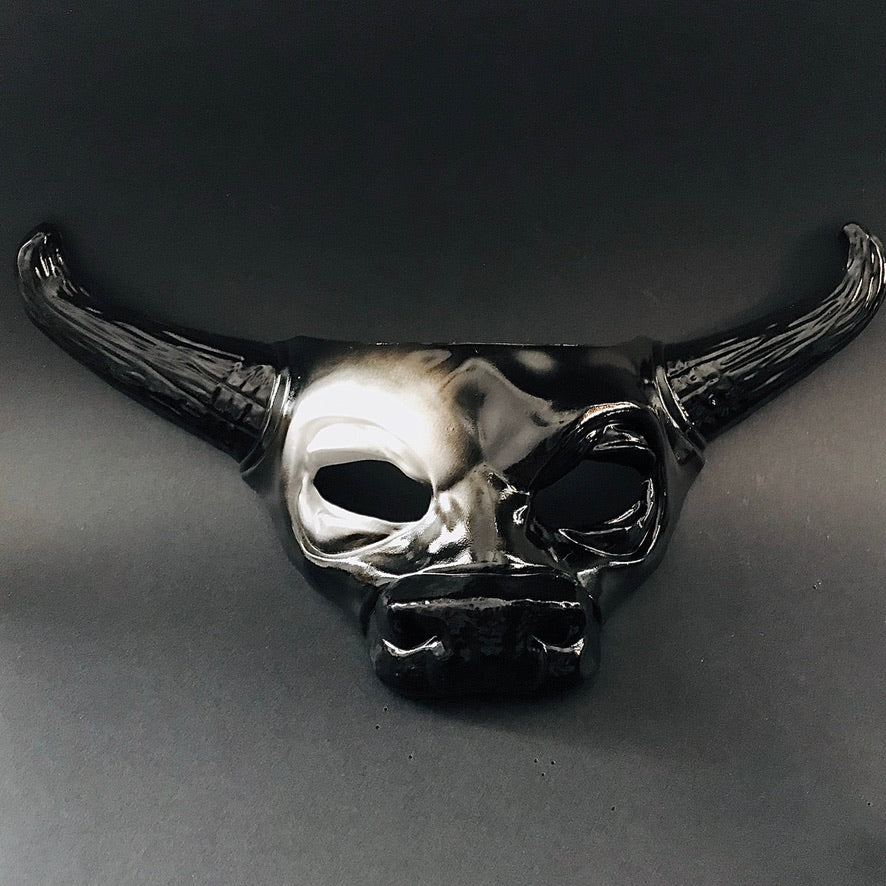 Bull Horn Animal Mask - Black - Image 4