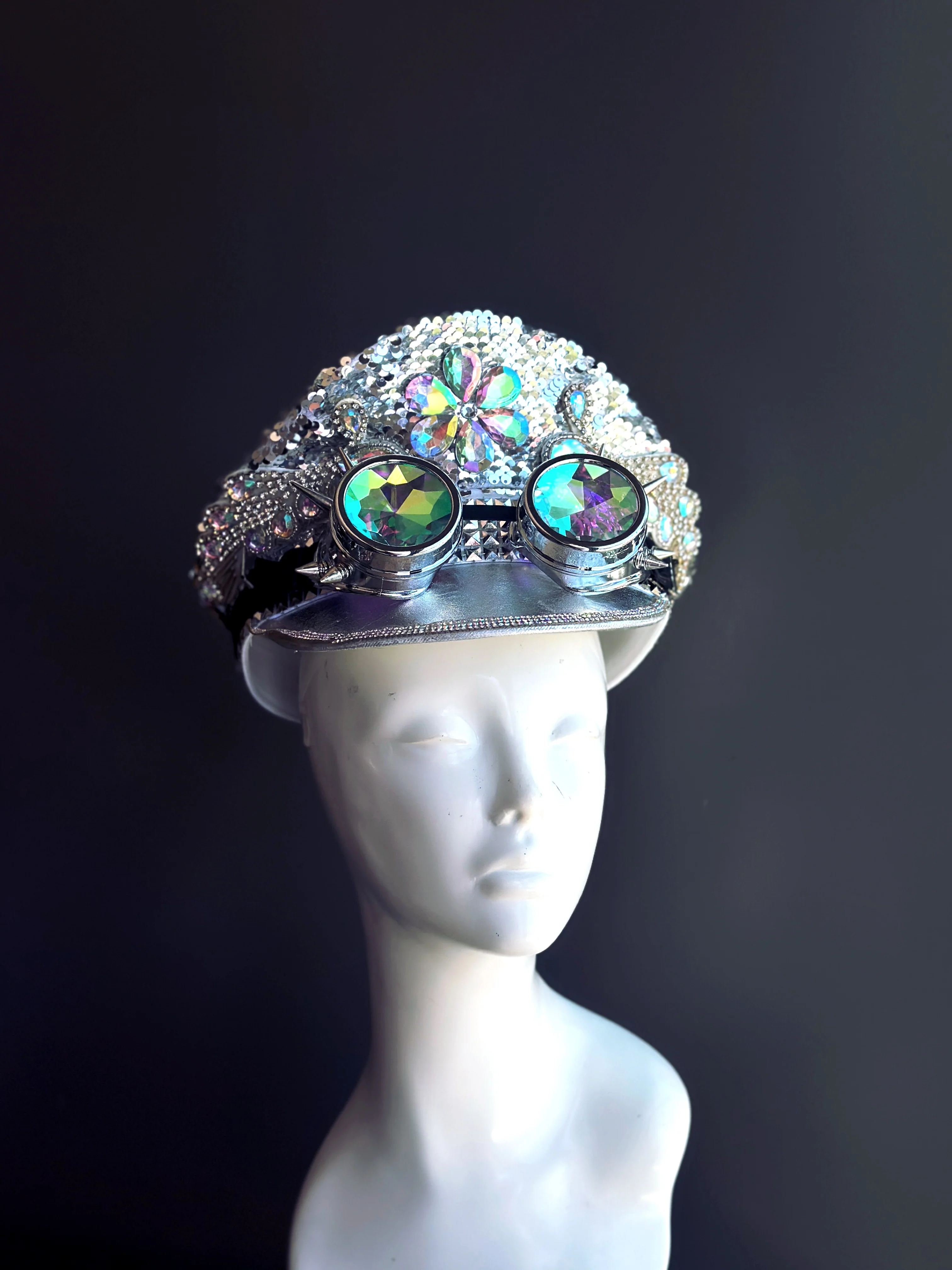 Crystal Captain Hat - Silver - Image 2