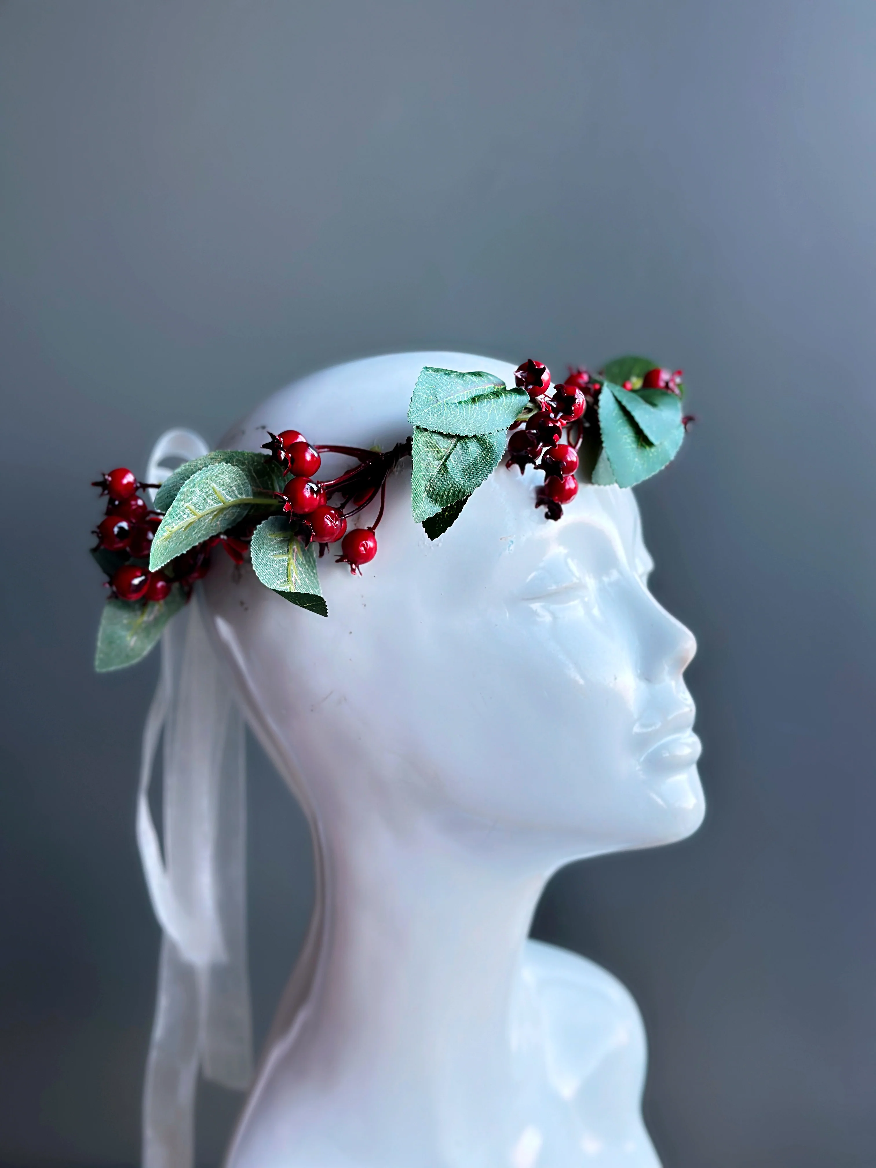 Holly Berry Wreath Crown - Image 3