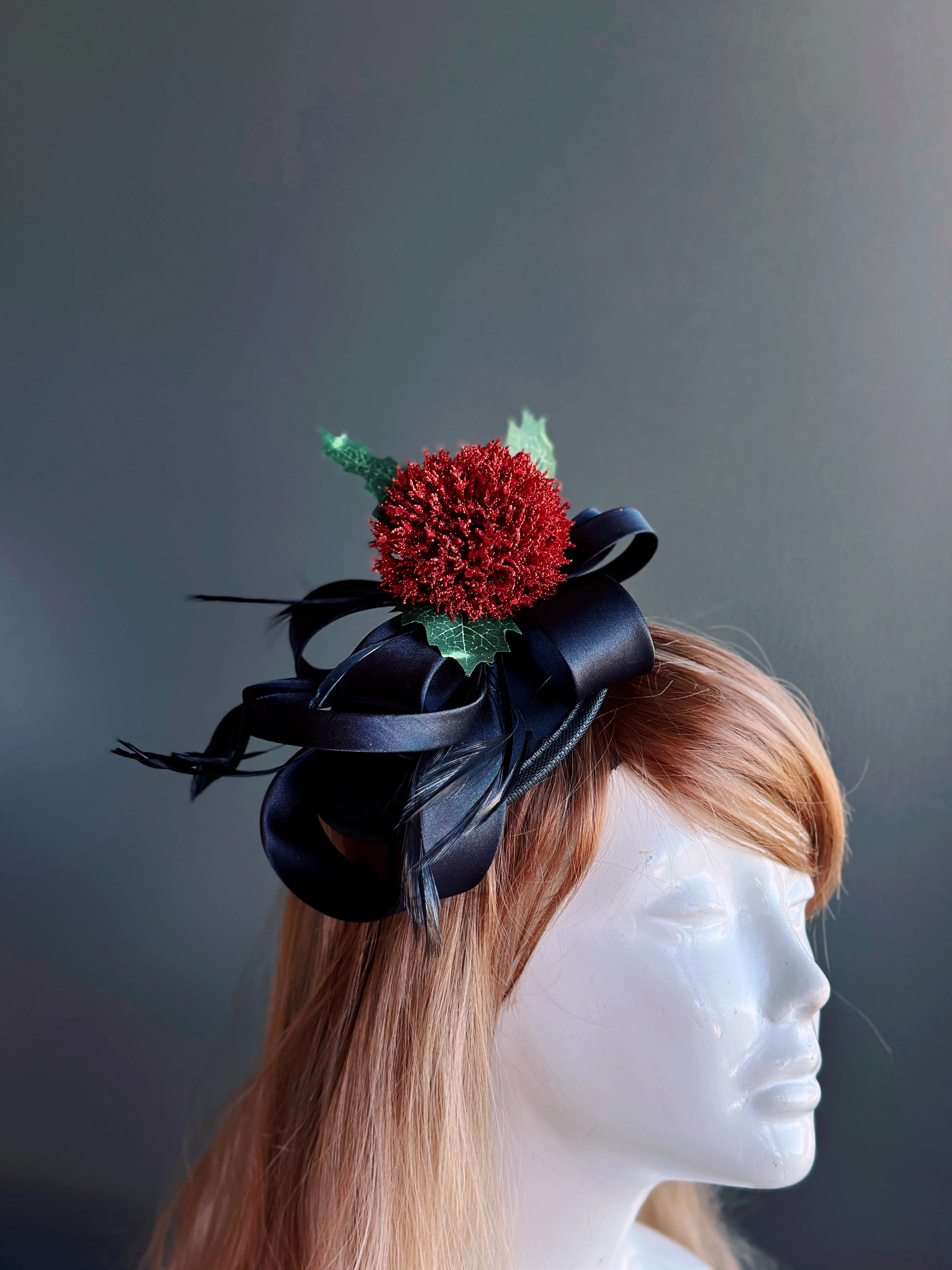 Christmas Flower Fascinator - Image 3