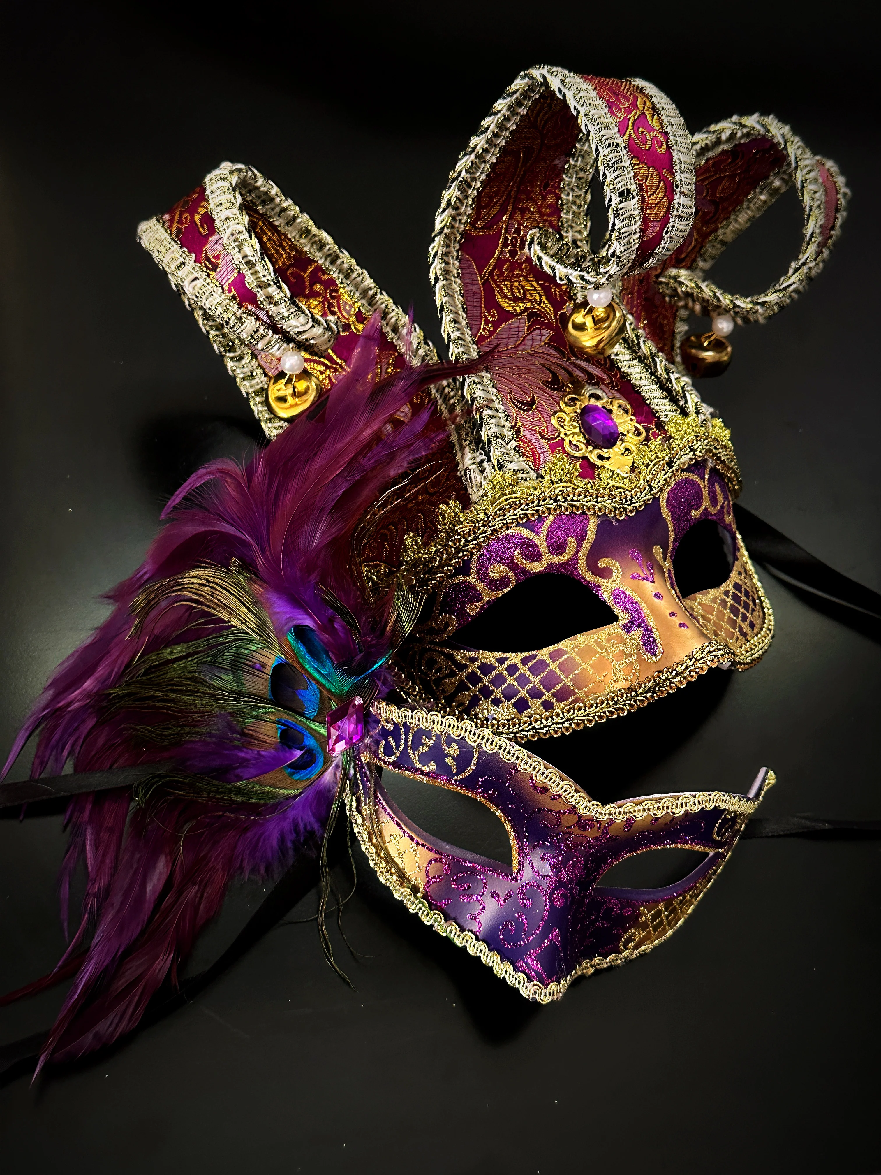 Jester Venetian Set - Purple/Gold