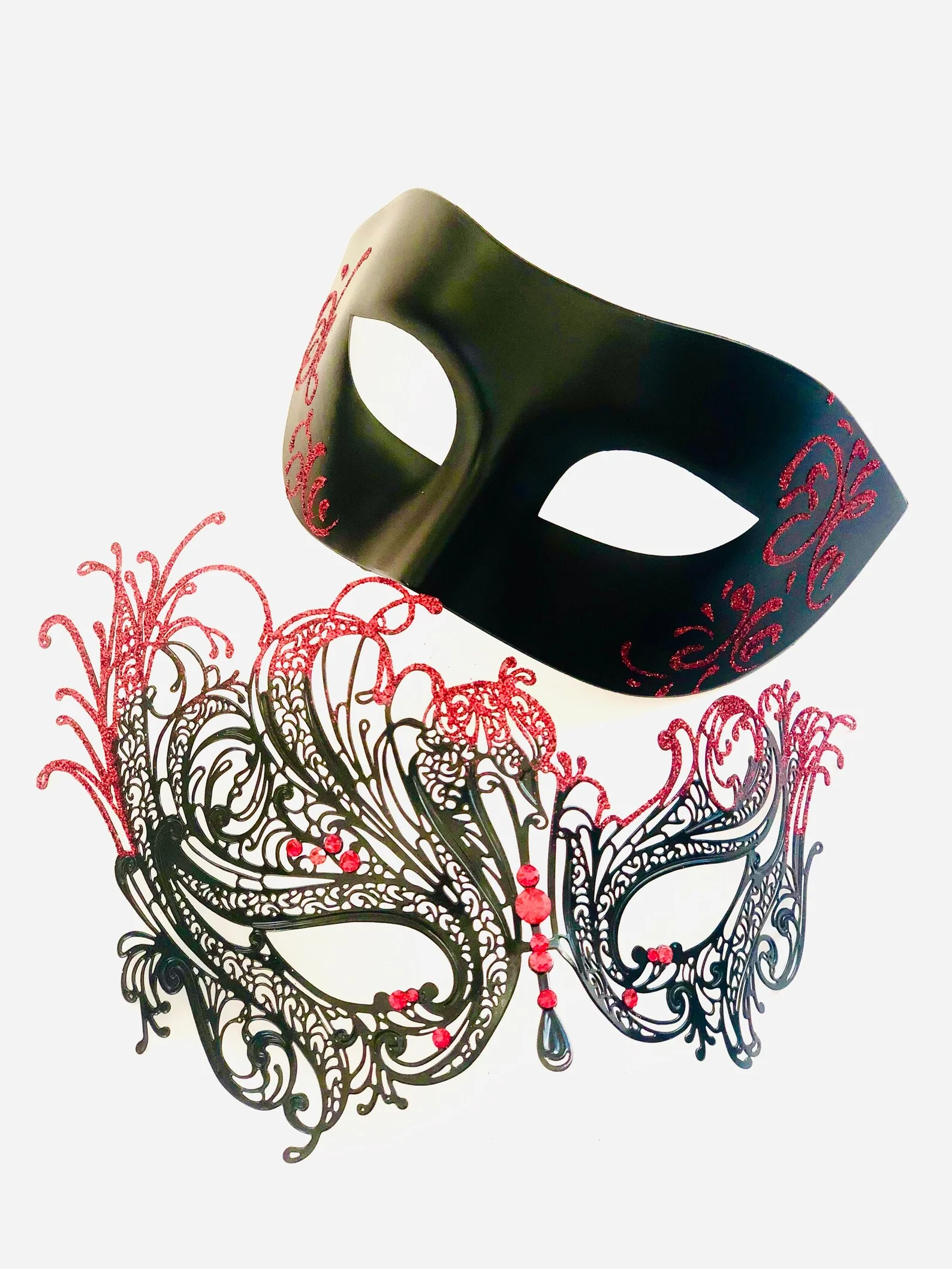 Red Glimmer Mask Pair - Image 2