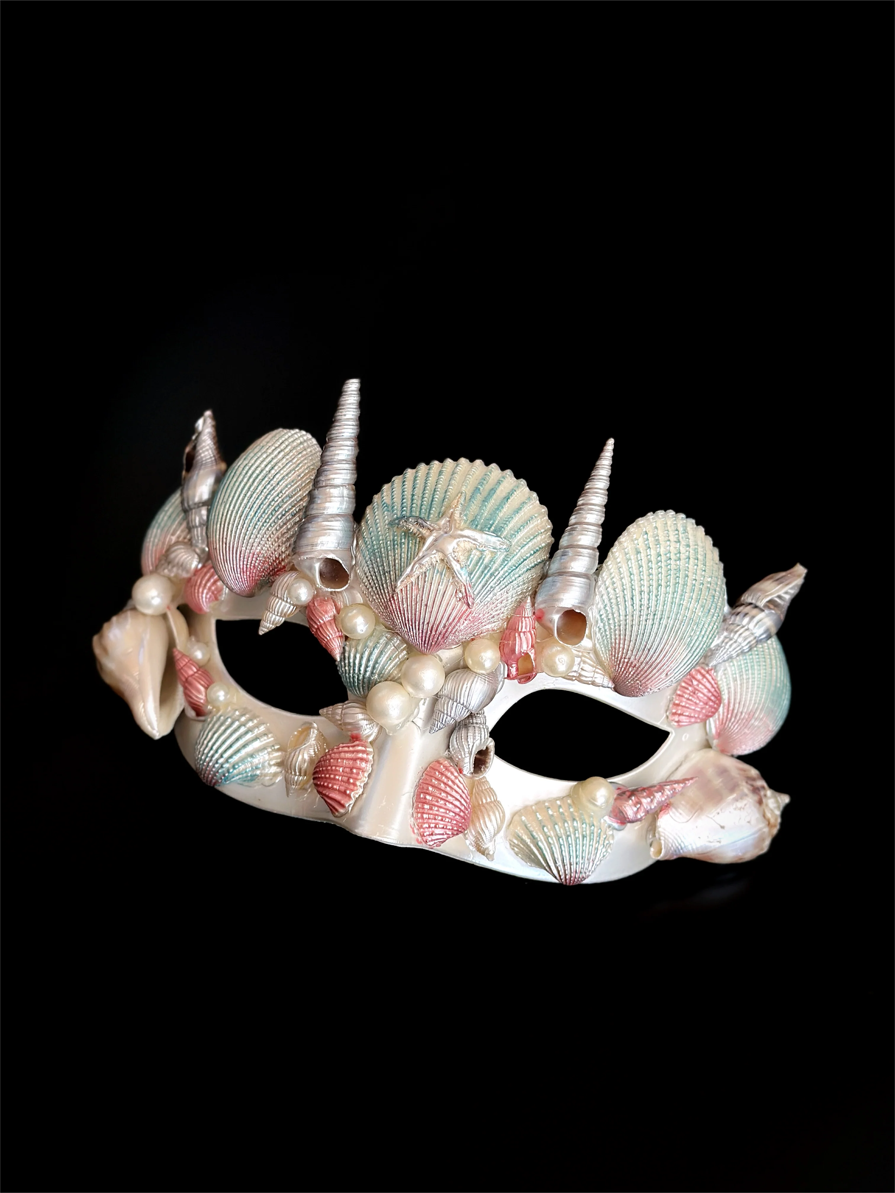 Ocean King & Queen Masks - Green Pink - Image 3