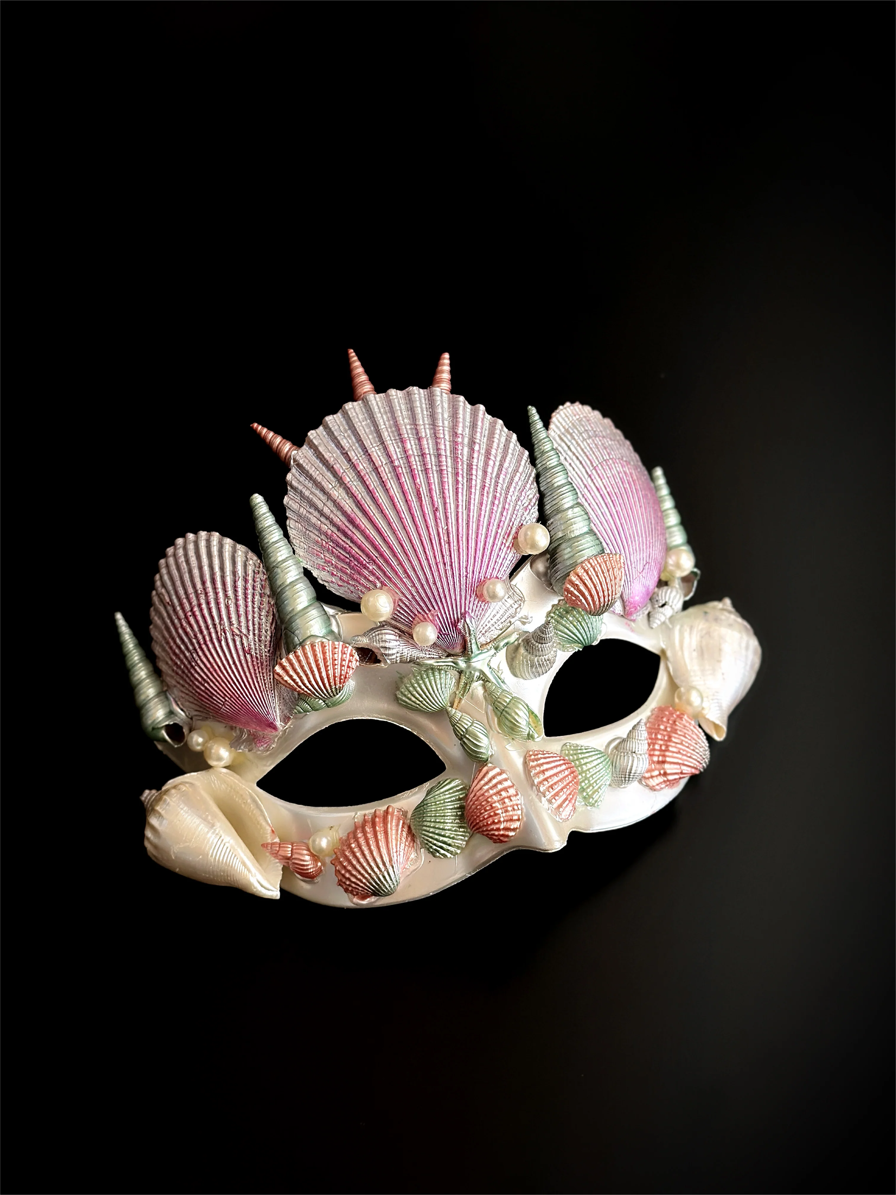 Ocean King & Queen Masks - Green Pink - Image 5