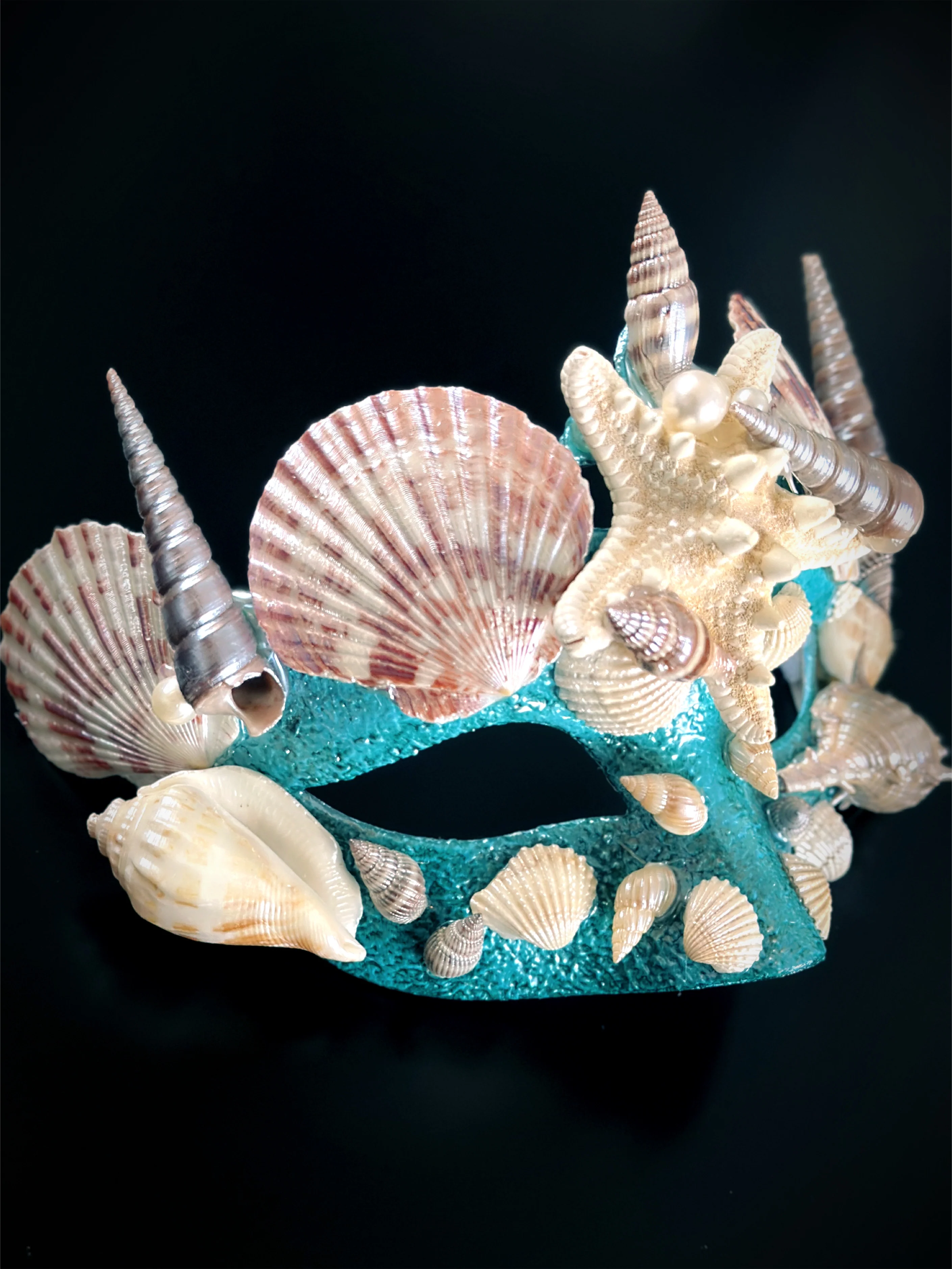 Ocean King & Queen Masks - Turquoise - Image 3