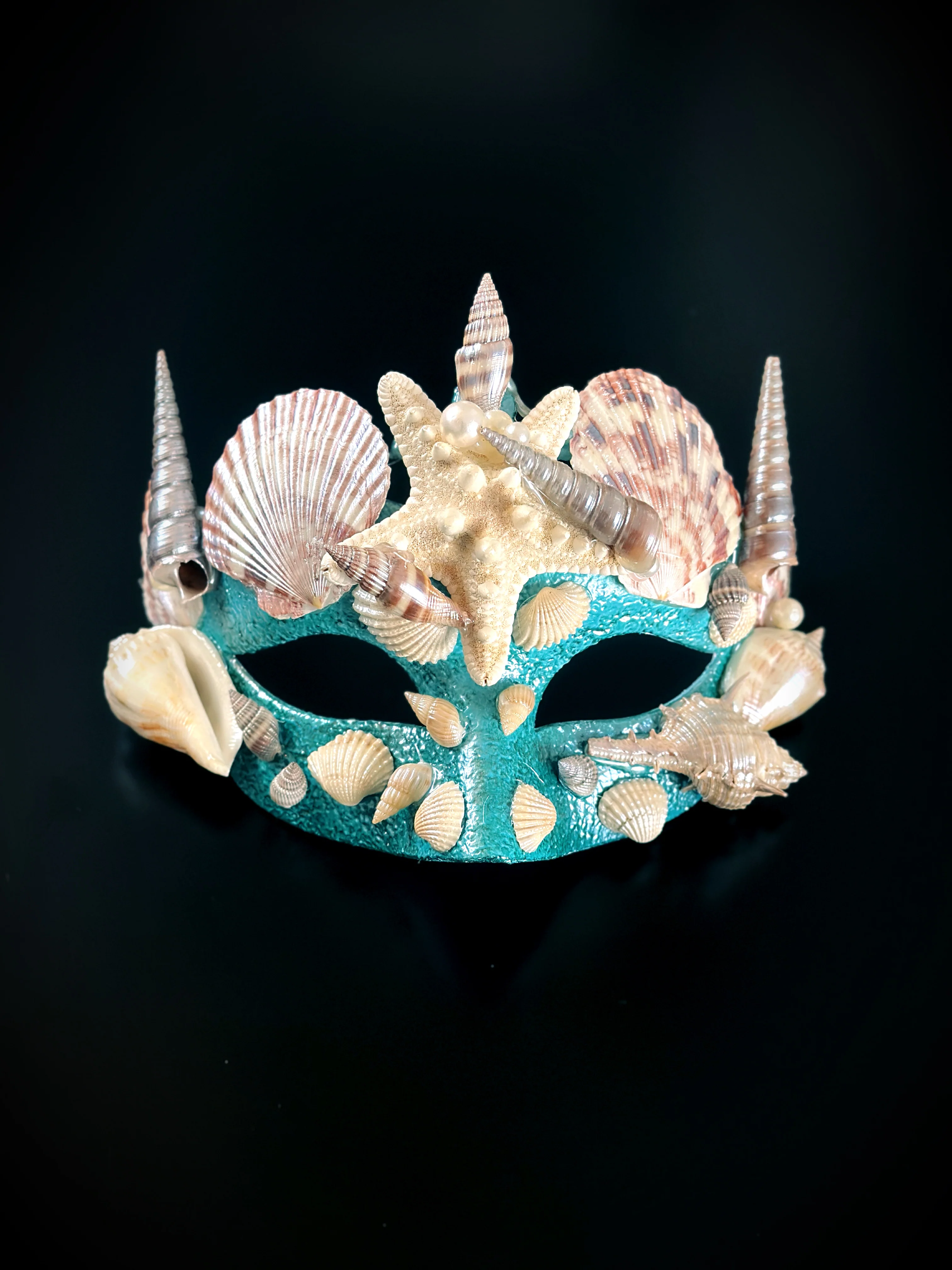 Ocean King & Queen Masks - Turquoise - Image 5
