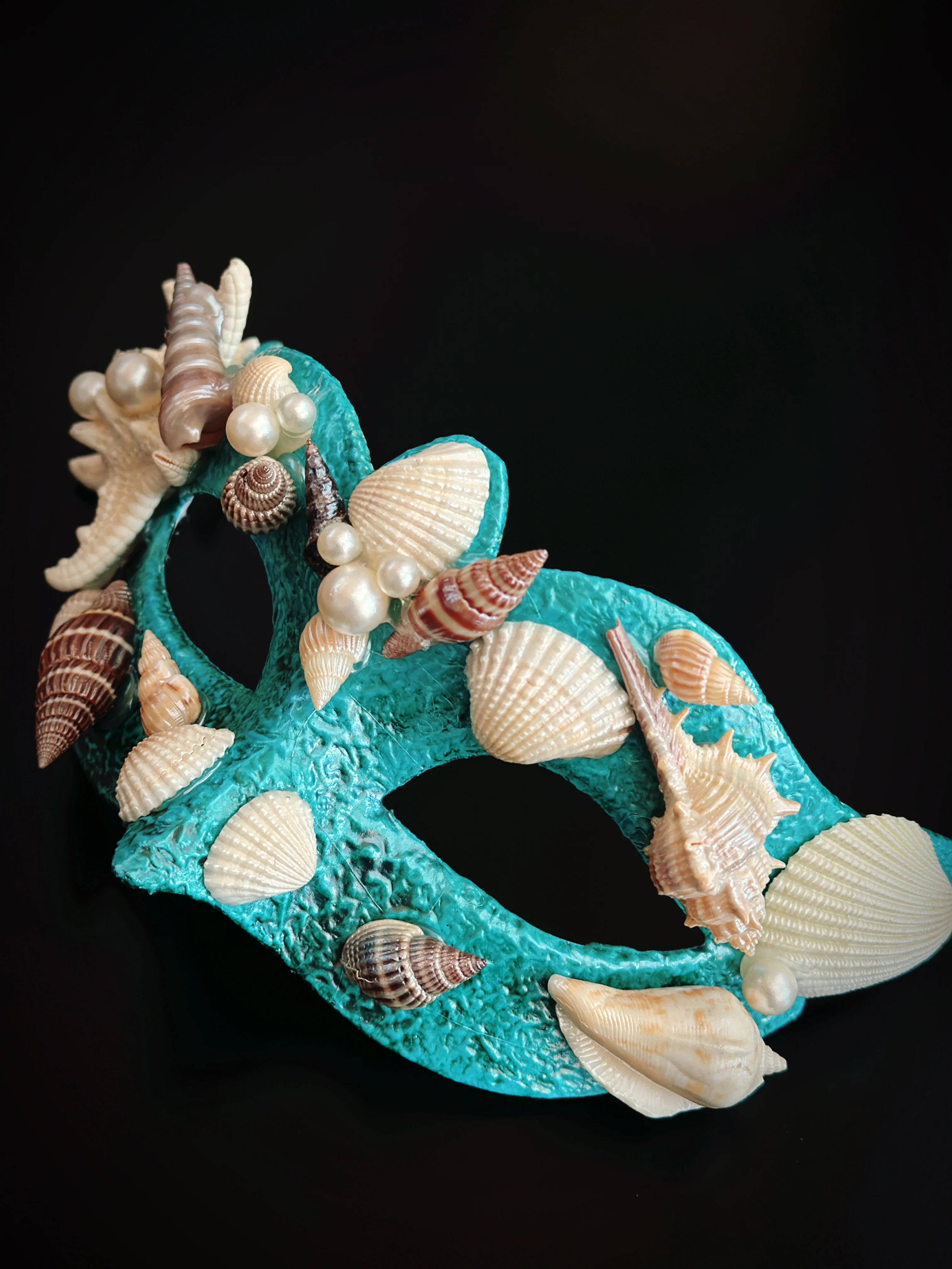 Ocean King & Queen Masks - Turquoise - Image 7