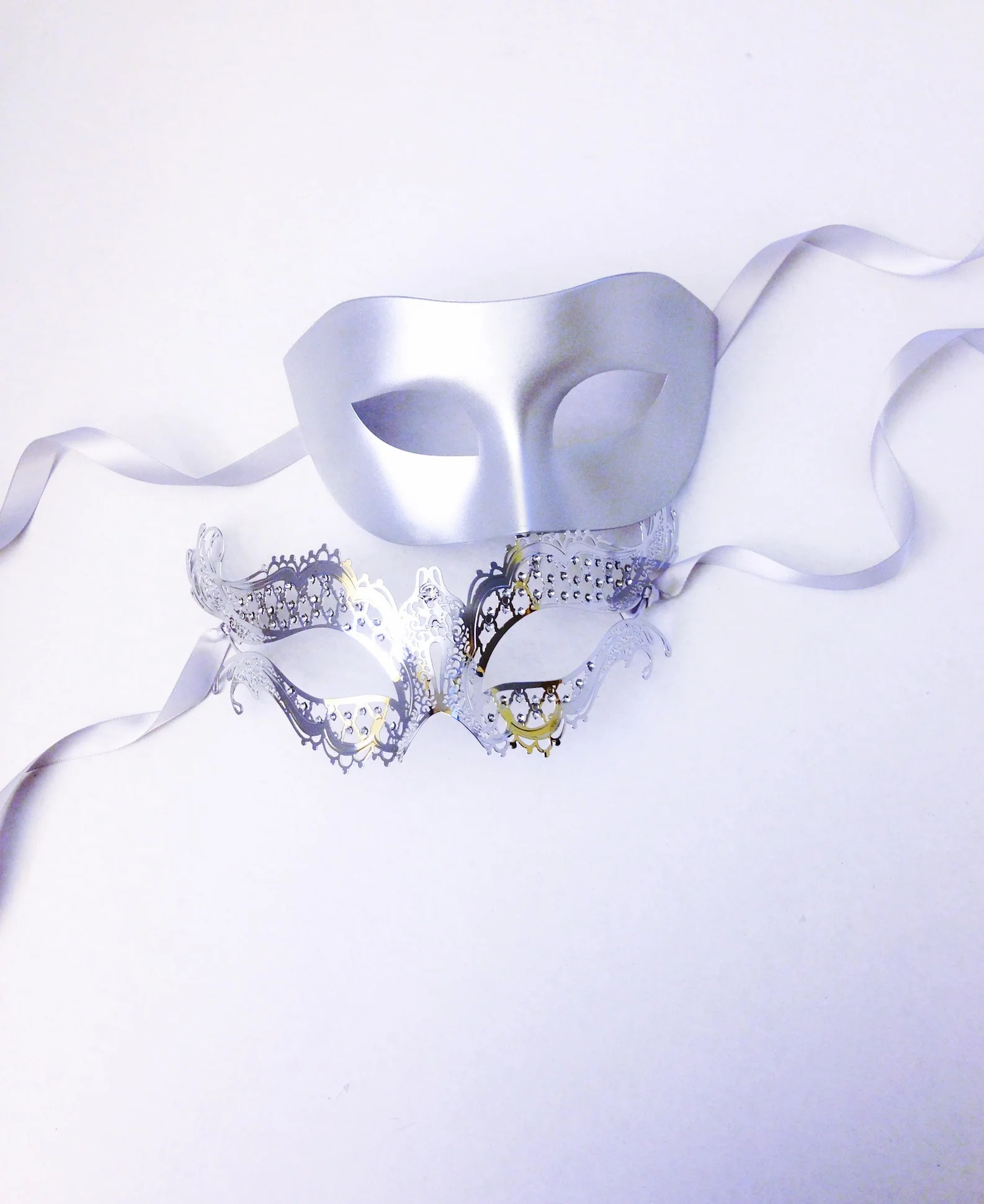 Shadow Gleam Masks - Silver