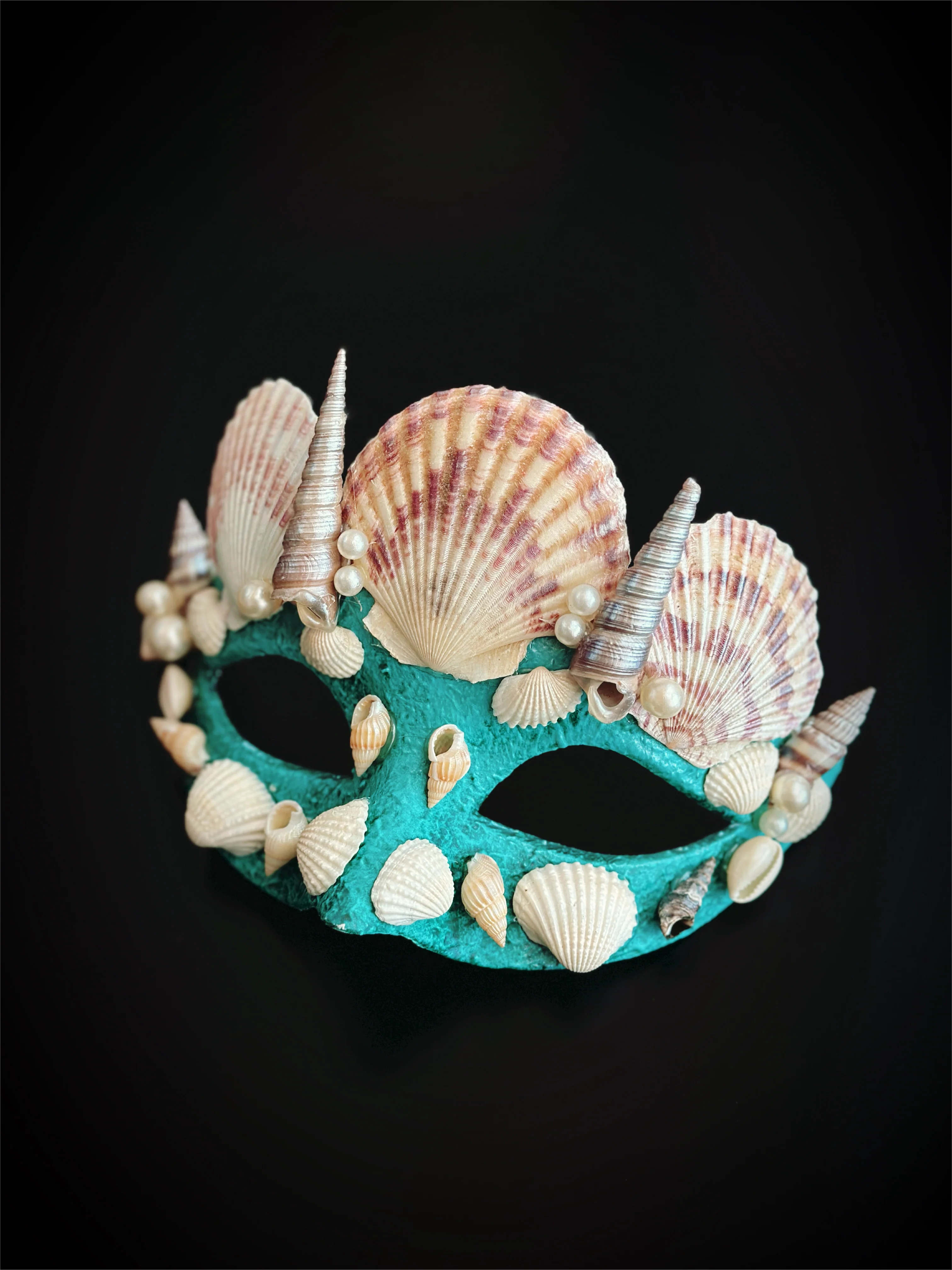 Ocean King & Queen Masks - Turquoise - Image 3