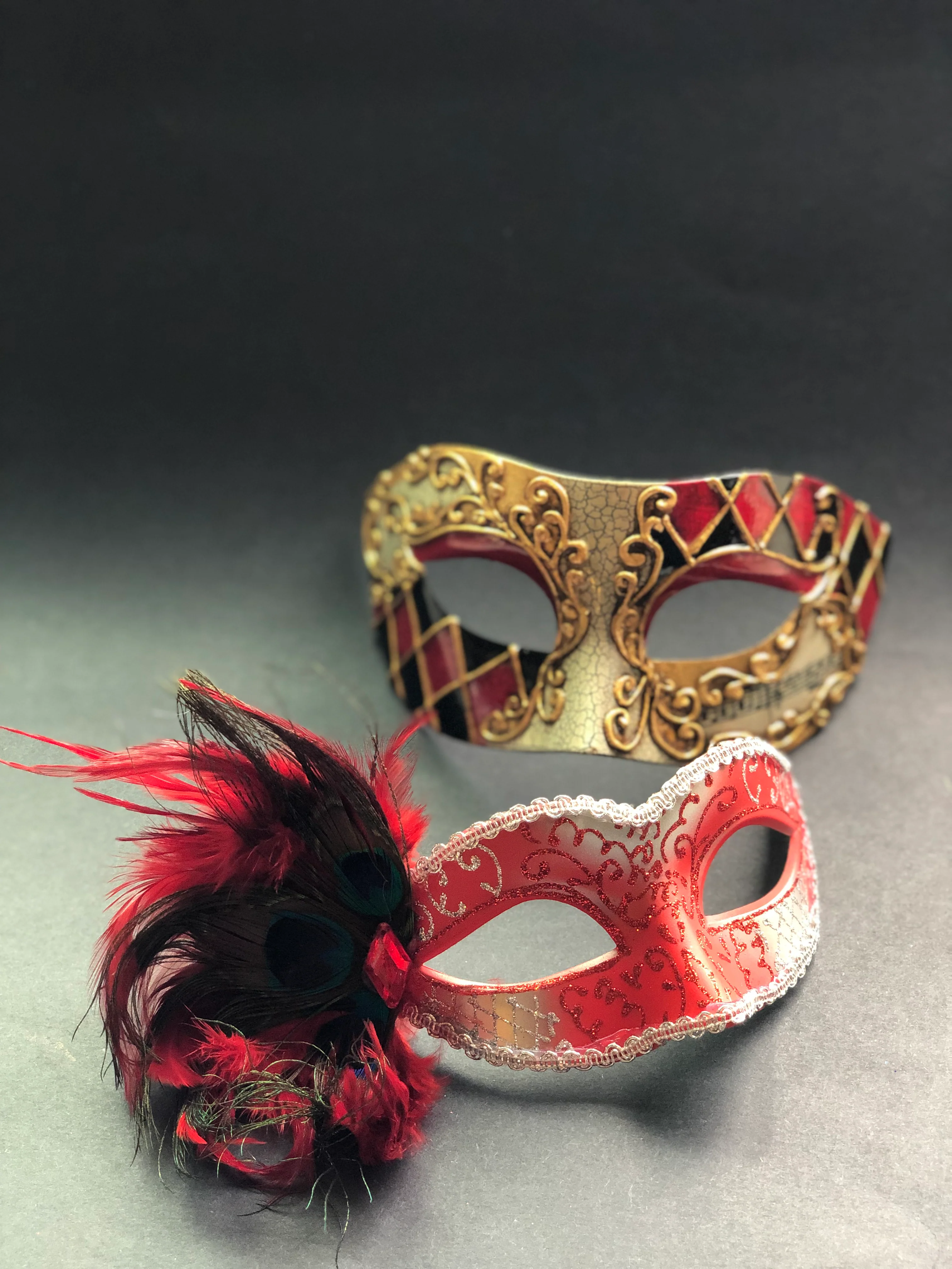 Venetian harlequin - Red/Silver/Gold - Image 3