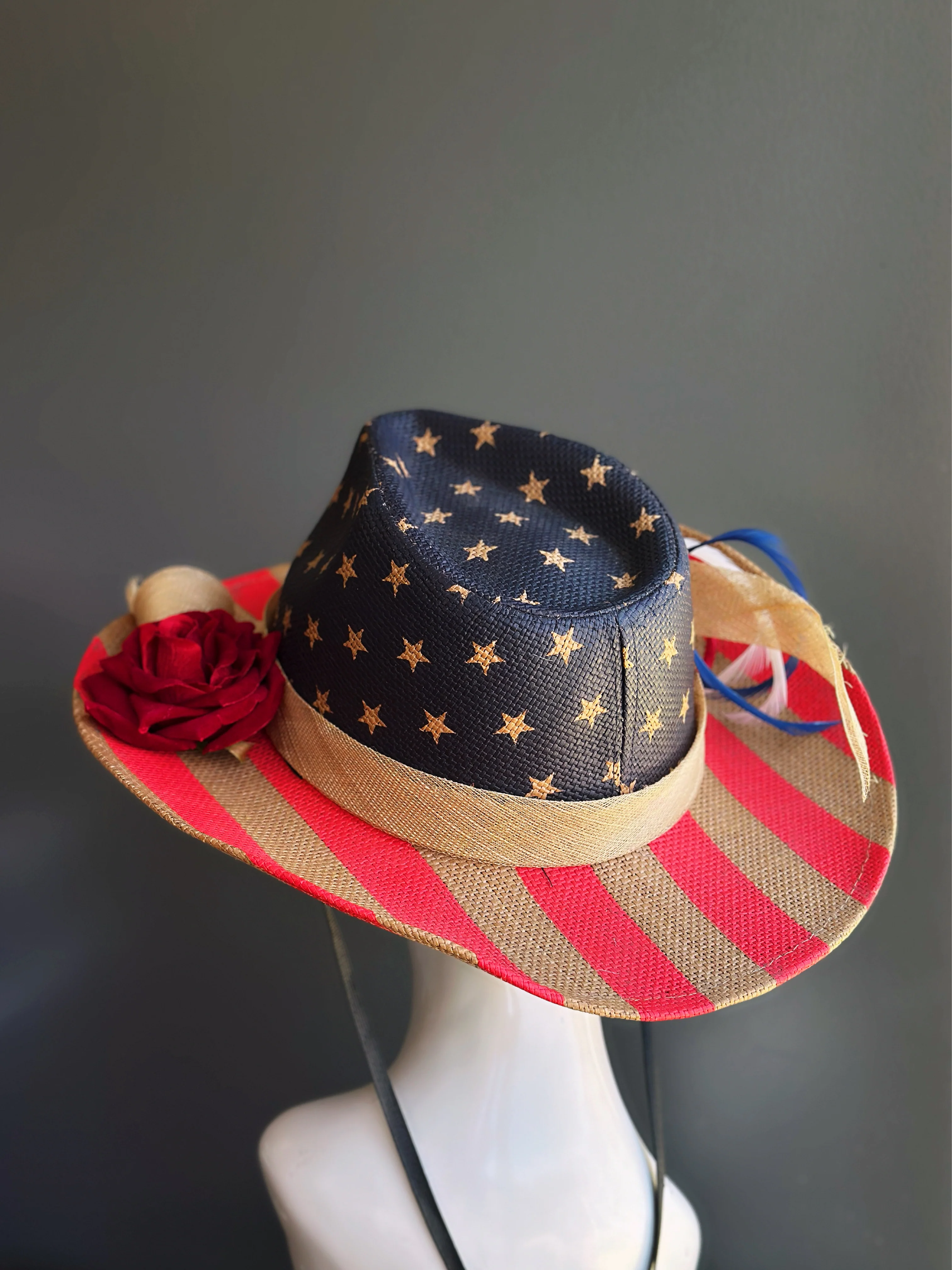 Patriot Rose - USA Cowboy Hat - Image 5