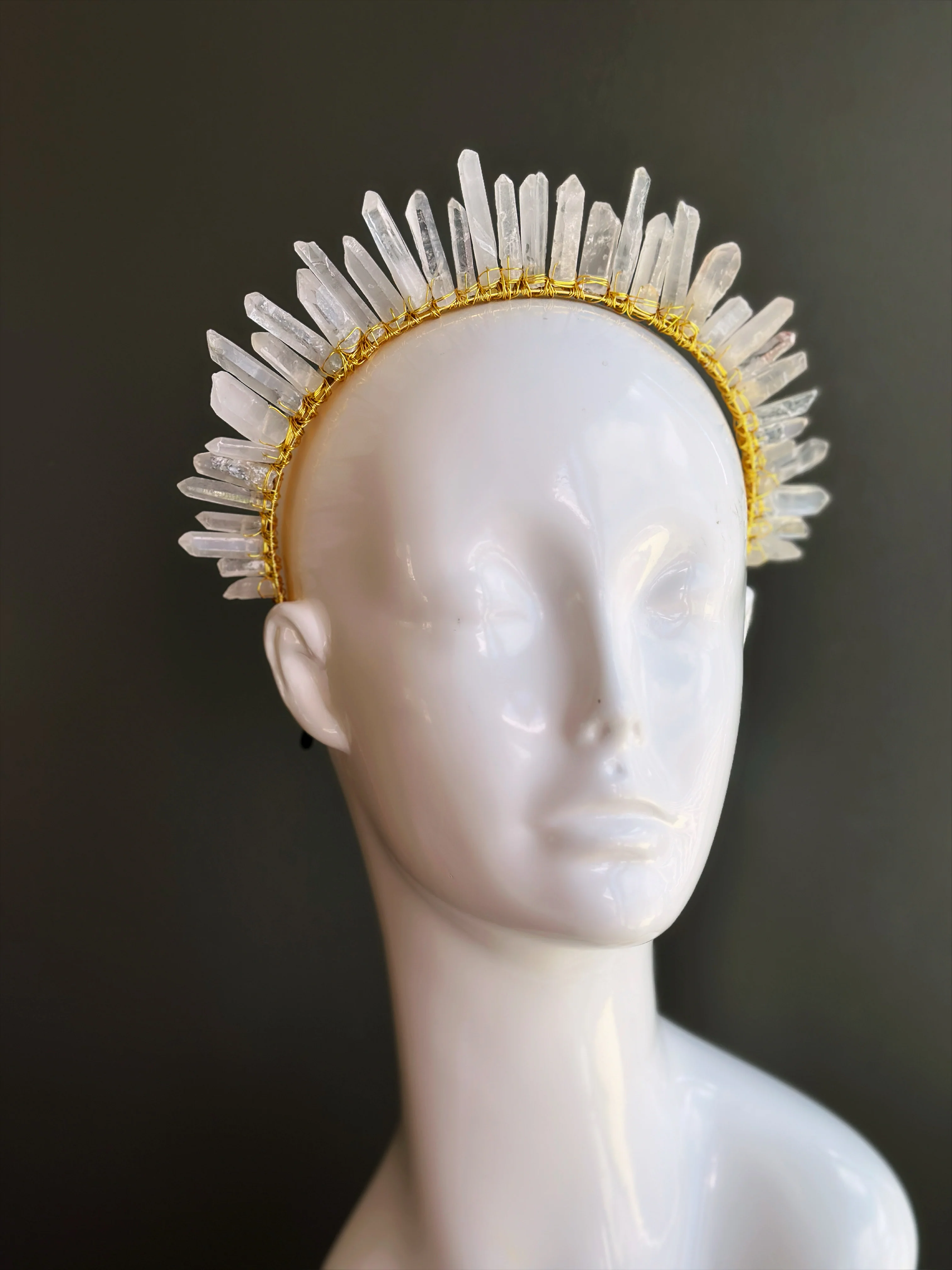 Crystal Quartz Crown Headpiece