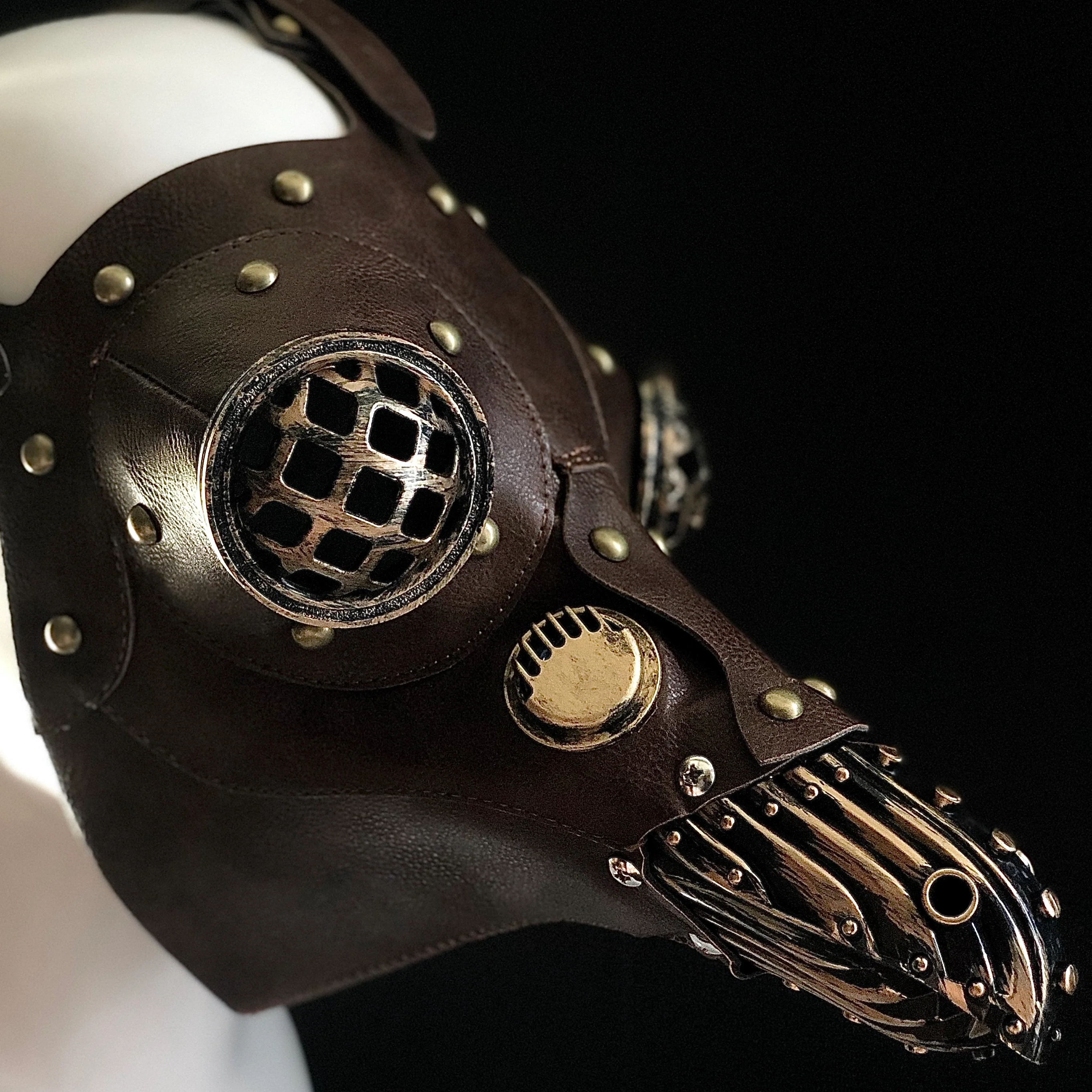 Grid Eye Plague Mask - Brown - Image 2