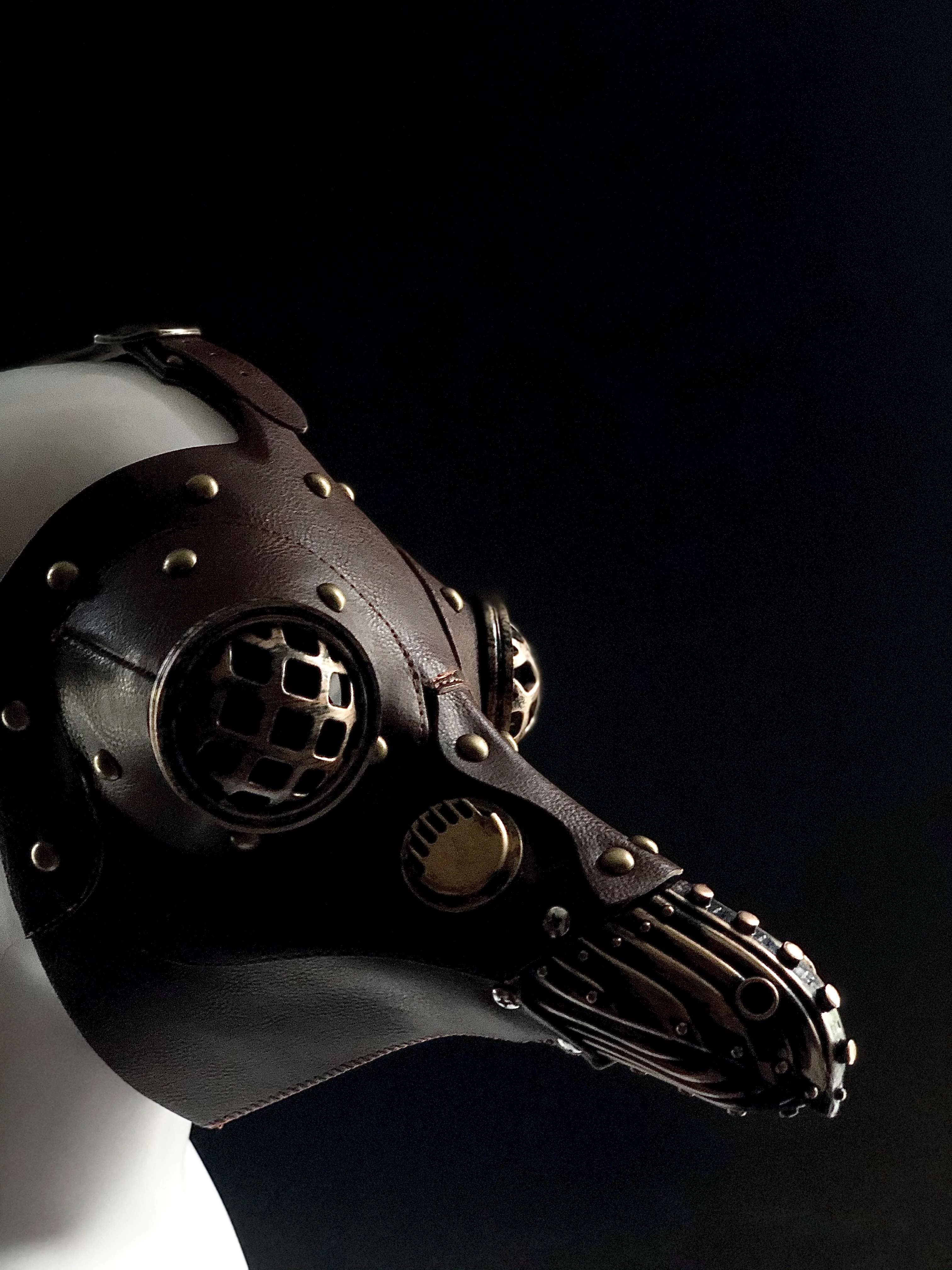 Grid Eye Plague Mask - Brown - Image 3
