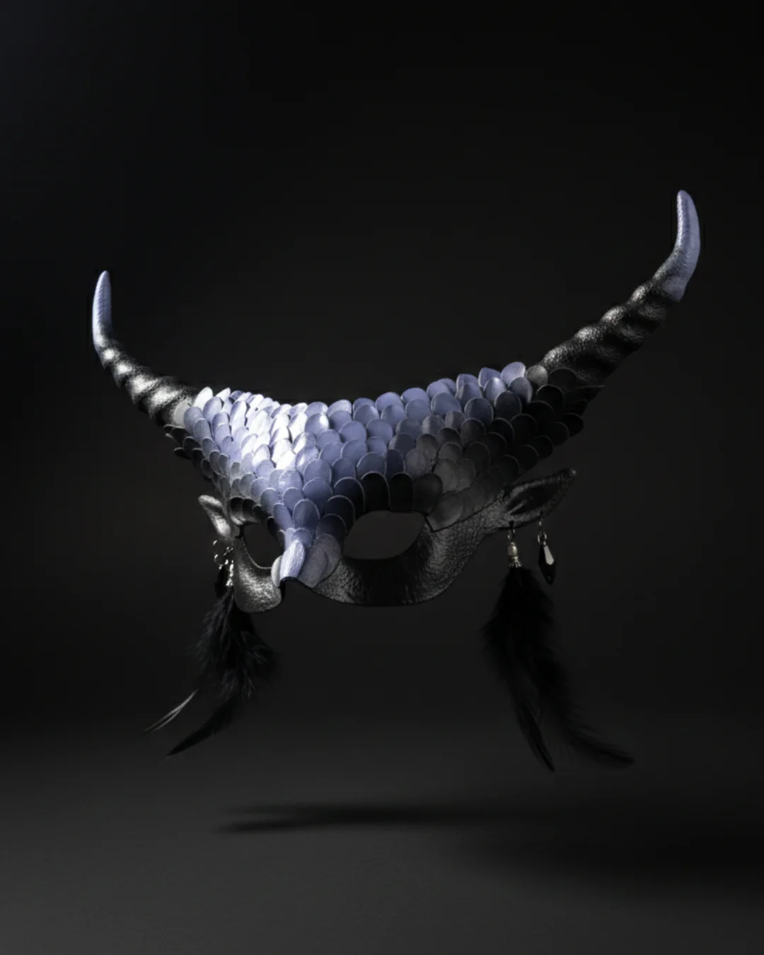 Dragon Nightspire Horn Mask - Black/Lavender - Image 3