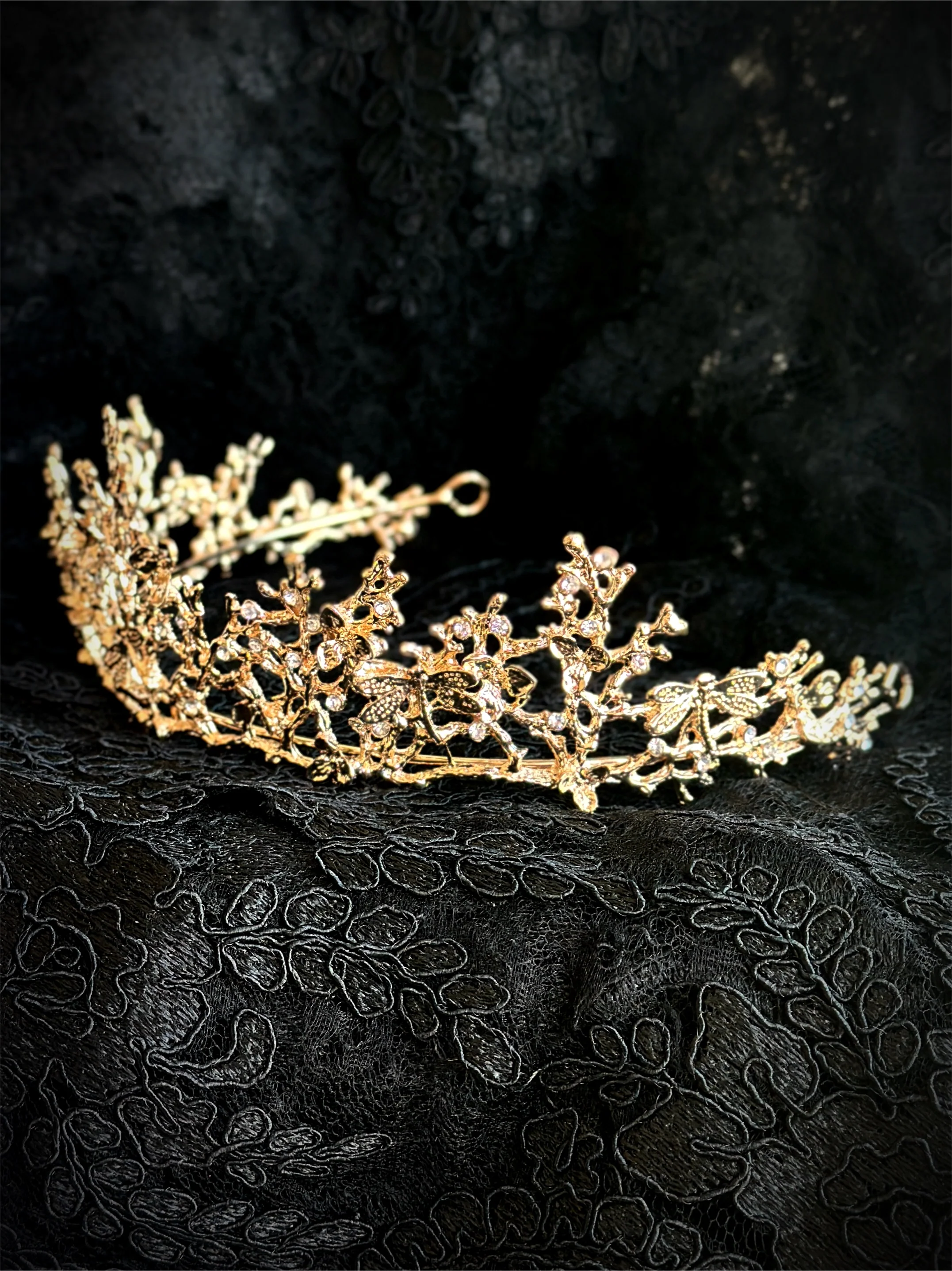 Dragonfly Princess Tiara - Gold - Image 4